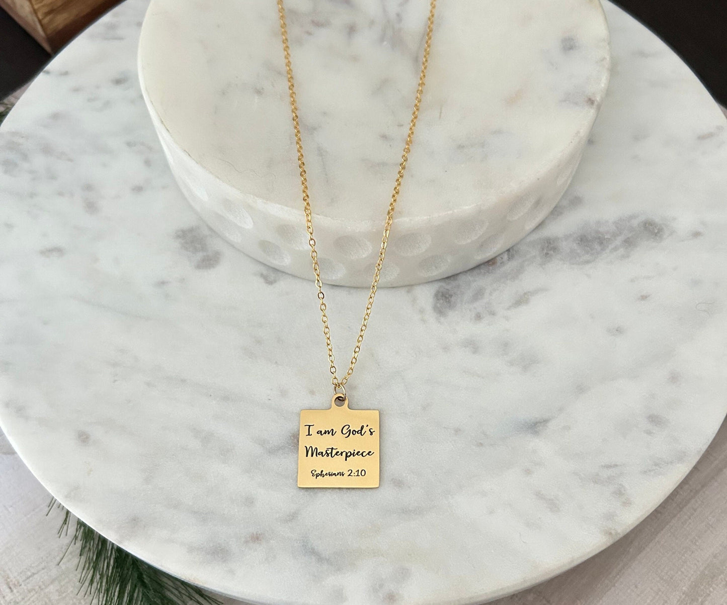 I Am Gods Masterpiece Bible Verse Necklace,Christian Gifts,Motivational Necklace,Meaningful gifts,Ephesians 2:10 Jewelry,Affirmation Baptism