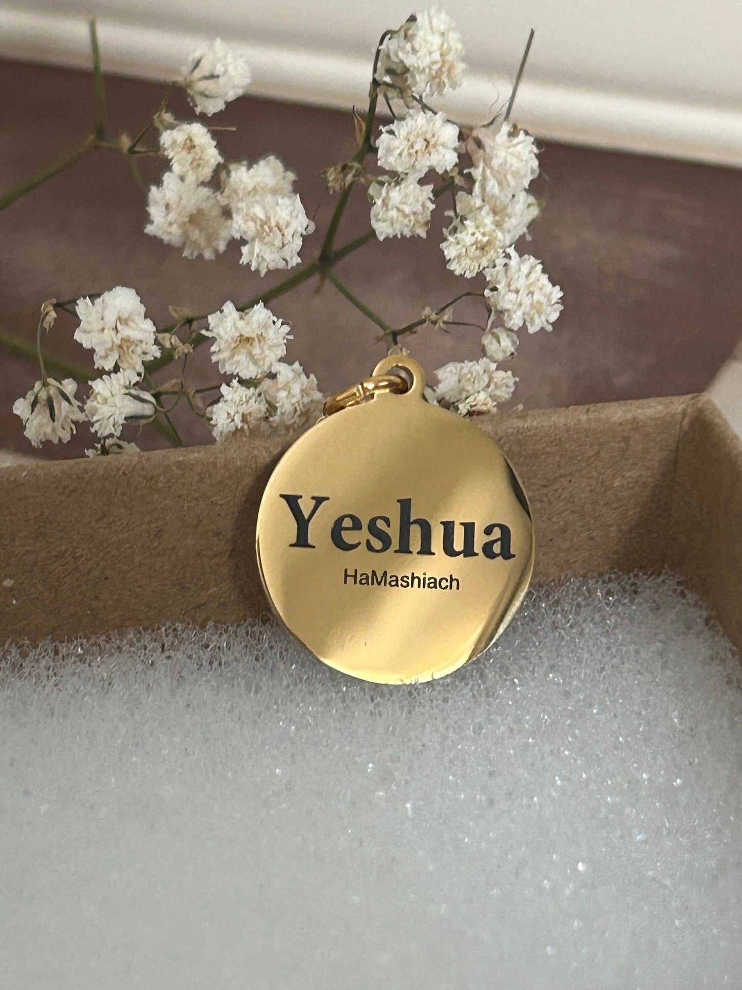 God is My Shelter and my Strength Bible Verse Necklace, Psalm 46:1, Christian Jewelry Gifts, Scripture Pendant Charms, 16K Gold Plated