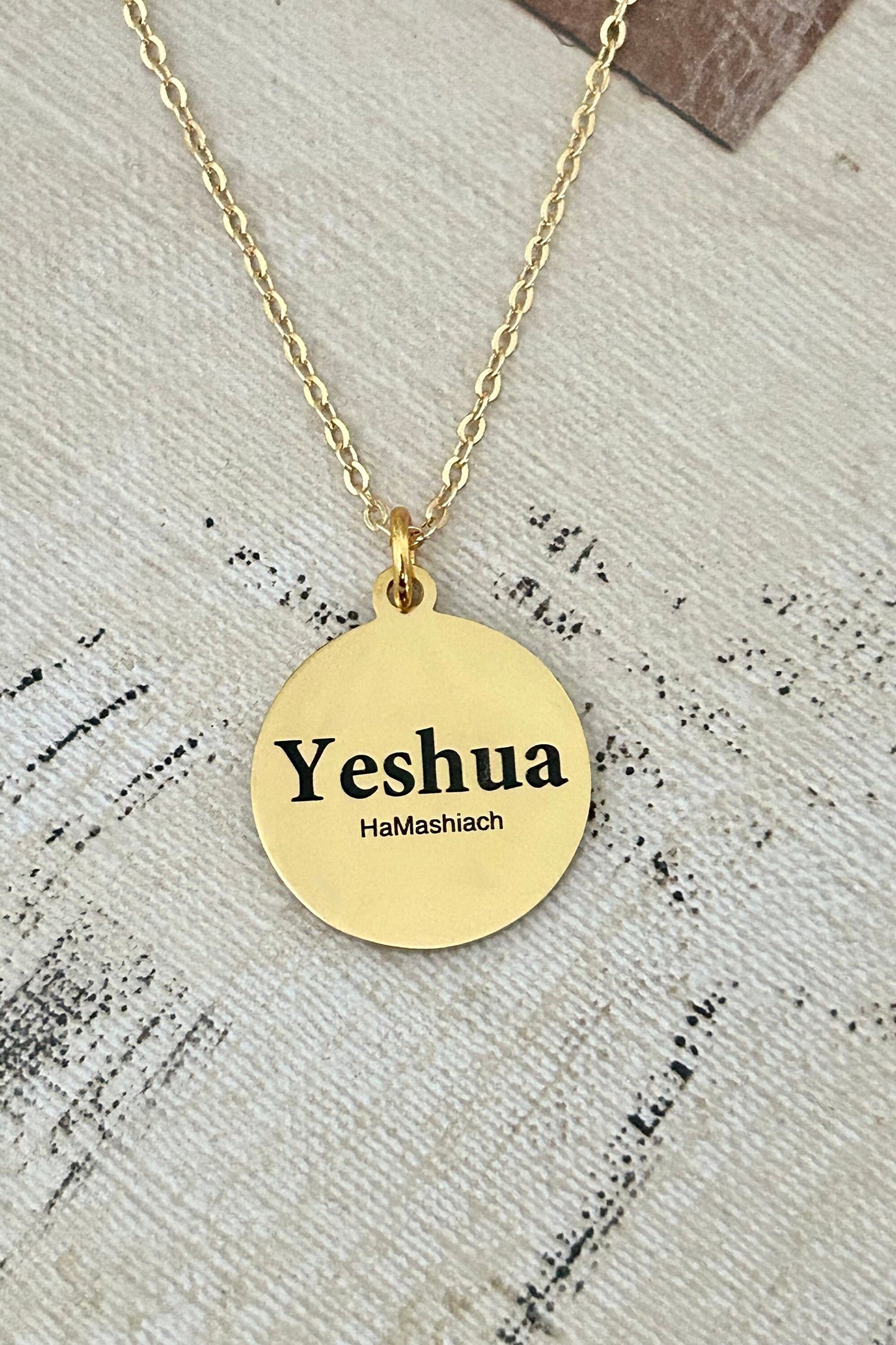 God is My Shelter and my Strength Bible Verse Necklace, Psalm 46:1, Christian Jewelry Gifts, Scripture Pendant Charms, 16K Gold Plated