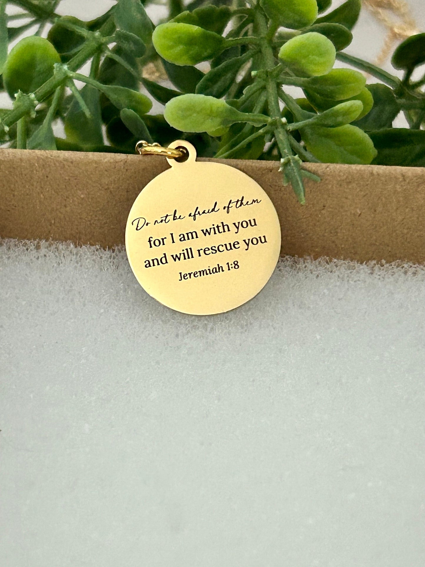 Do not be afraid Bible Verse Necklace, Christian Gifts, Affirmation Necklace, Jeremiah 1:8, Easter Jewelry, Gifts for Mom, Baptism Gifts