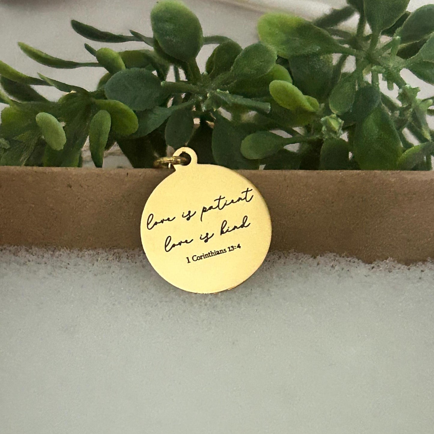 Love is Patient Love is Kind Bible Verse Necklace, Christian Gifts, Scripture Jewelry, Wedding Gift, Gifts for Mom, Love Necklace, Birthday