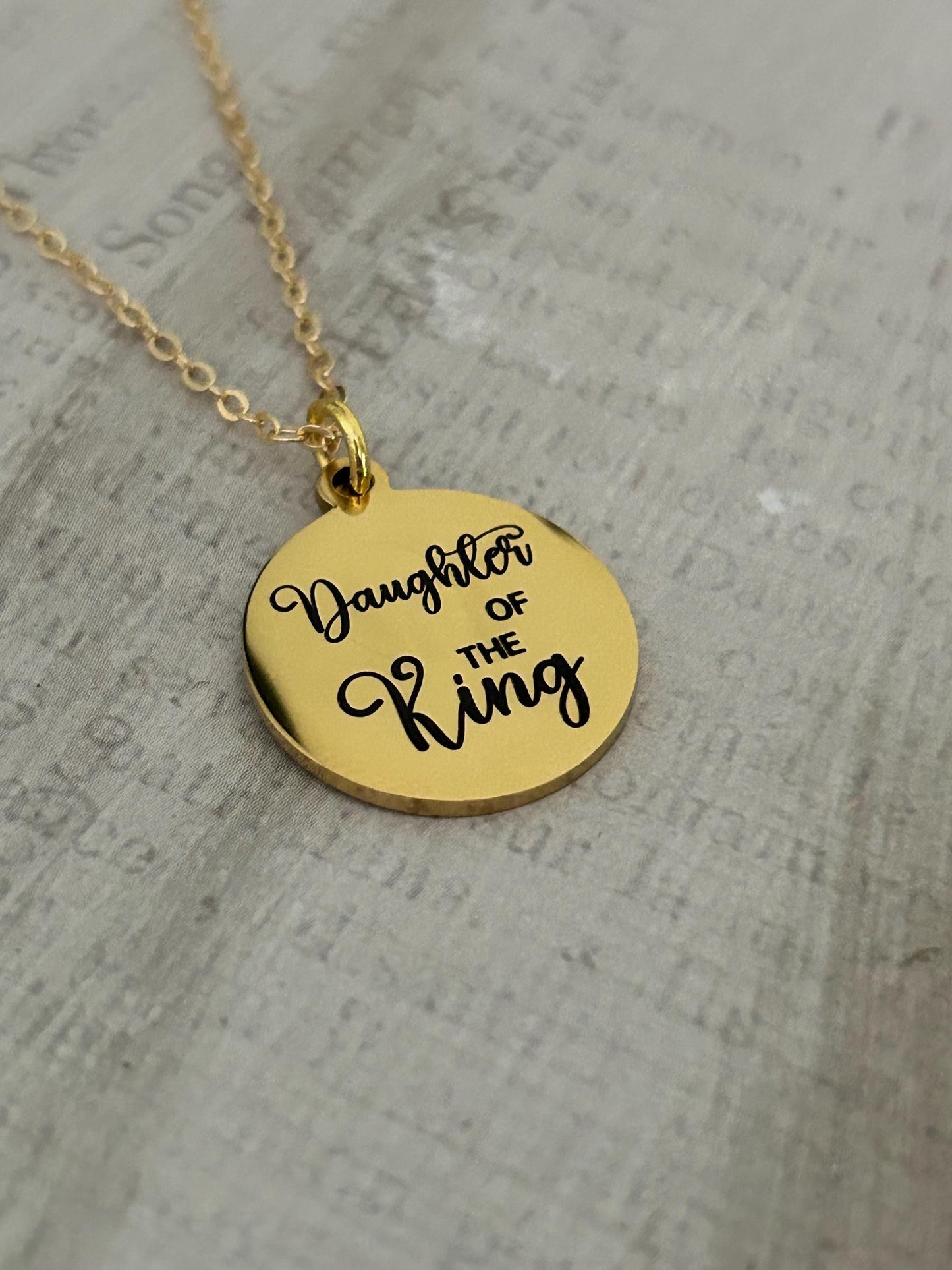 Daughter of The King Necklace, Christian Gifts, Motivational necklace, Gift for Daughter, Princess Necklace, Personalized Jewelry, birthday