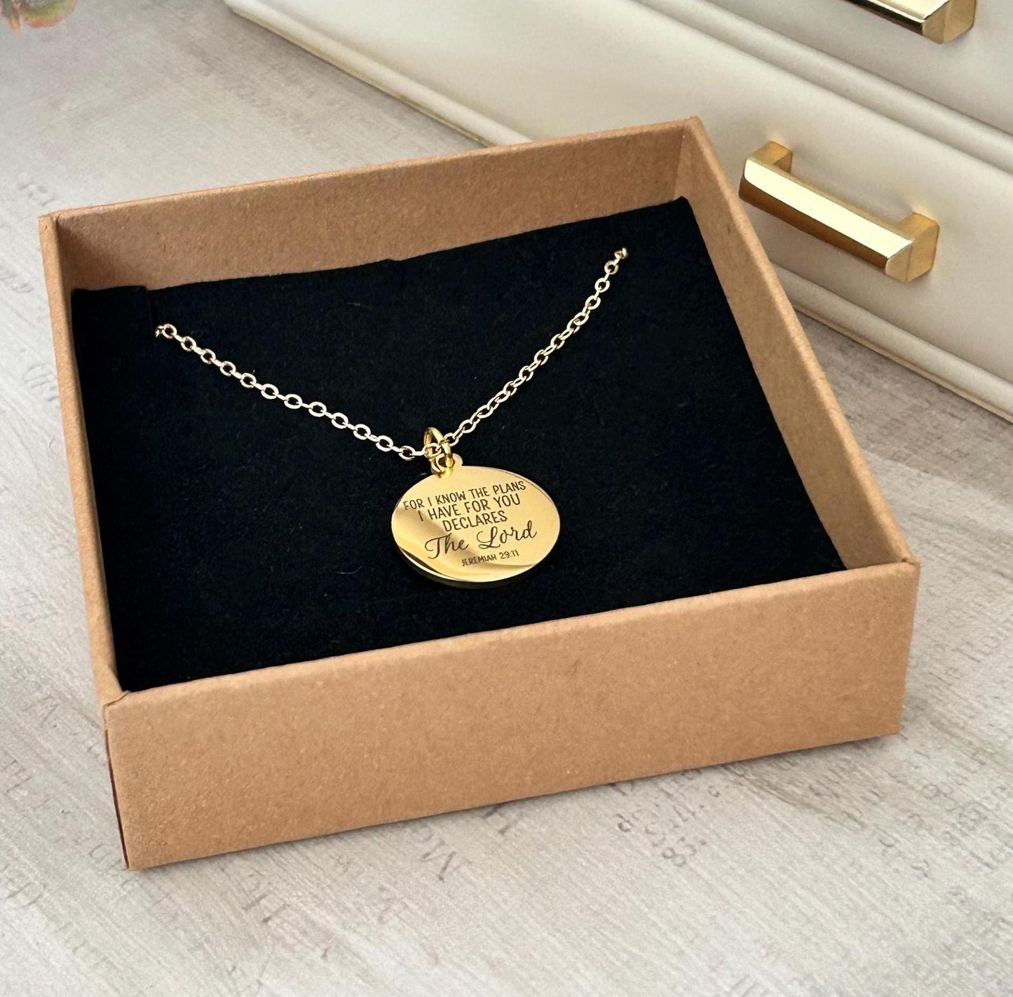 For I Know the Plans I Have For You Bible Verse Necklace Jeremiah 29:11, Christian Gifts, Scripture Jewelry, Motivational Gifts, baptism