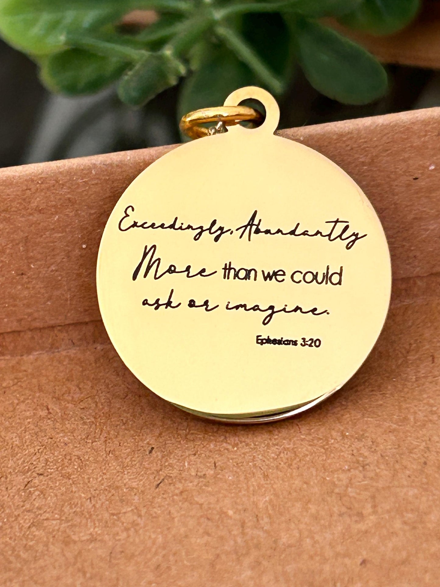 Ephesians 3:20 bible Verse Necklace, Exceedingly Abundantly Above All We Ask Or Imagine, Christian Gifts, Scripture Jewelry, Gifts for her
