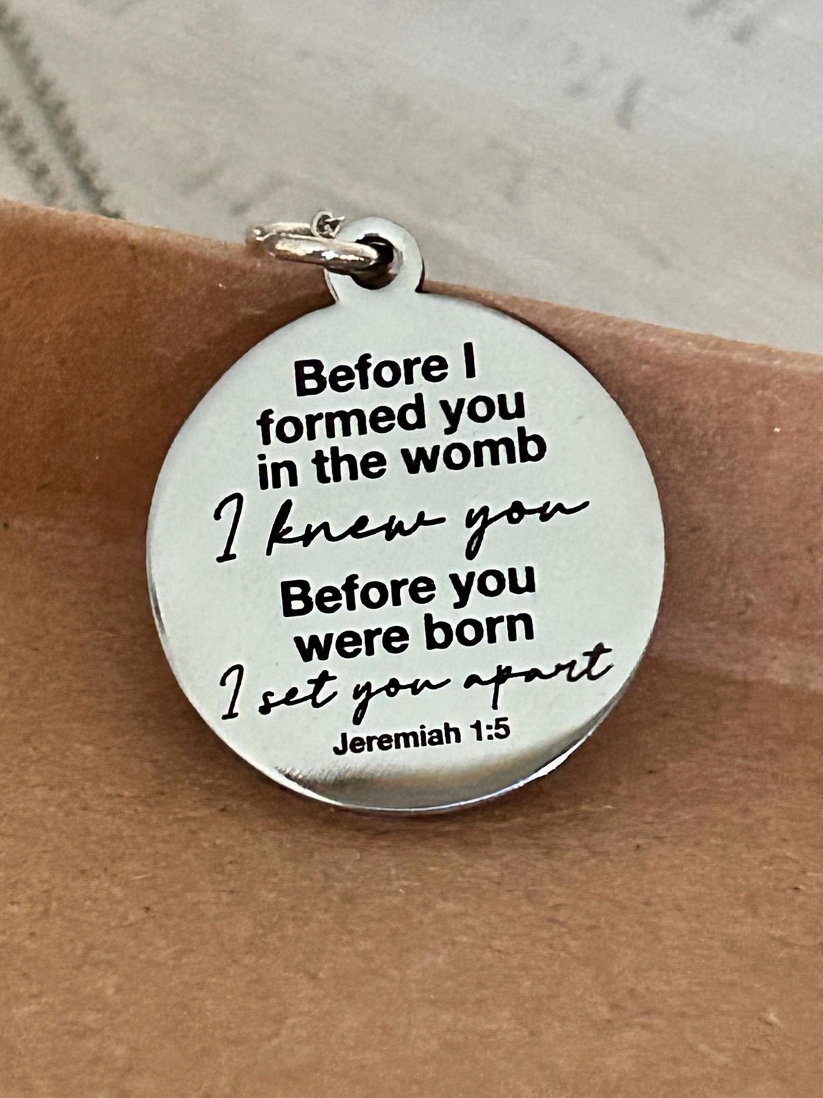 Before I formed you in the womb bible verse Necklace, Christian Gift, Jeremiah 1:5 Scripture, New Mom, Choose Life, Pregnancy Gift, Adoption