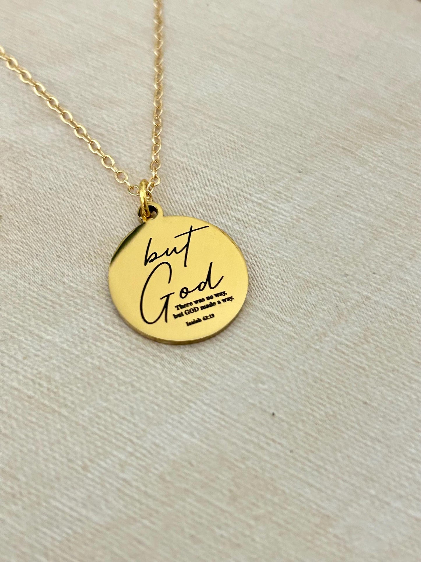 There was no way, but God made a way Necklace, Christian Gifts, Scripture Jewelry, motivational gifts, Inspirational Jewelry, Gifts for Mom