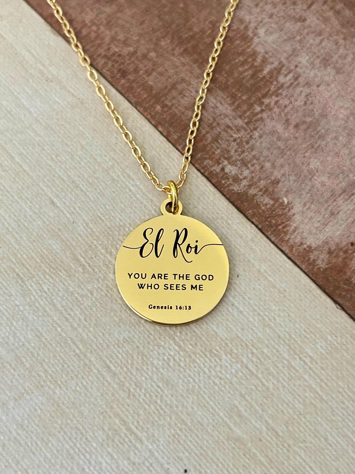 El Roi Bible Verse Necklace, you are The God who sees me, Christian Gifts, Scripture Jewelry, Personalized Necklace, Faith Gifts for Mom