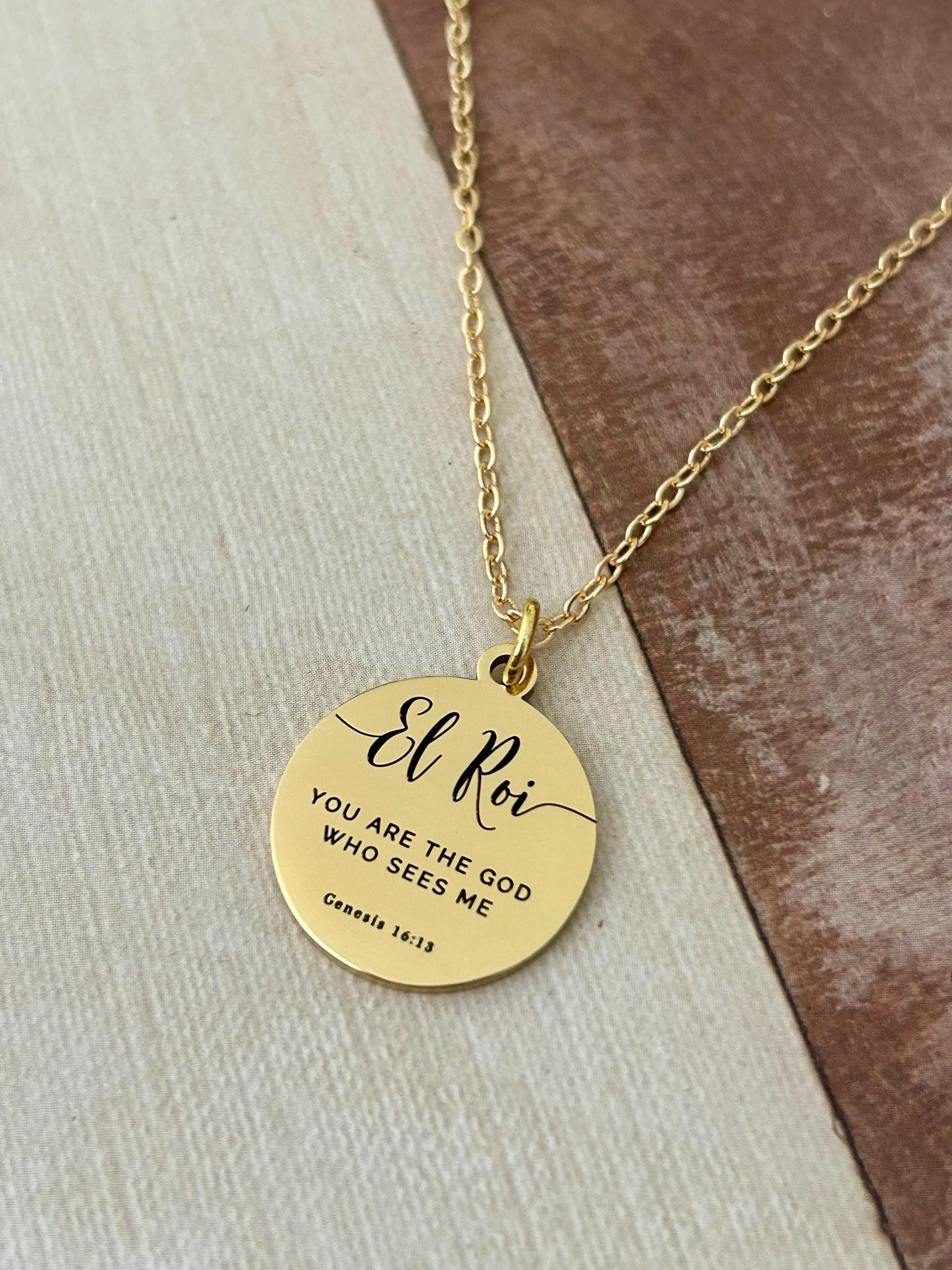 El Roi Bible Verse Necklace, you are The God who sees me, Christian Gifts, Scripture Jewelry, Personalized Necklace, Faith Gifts for Mom