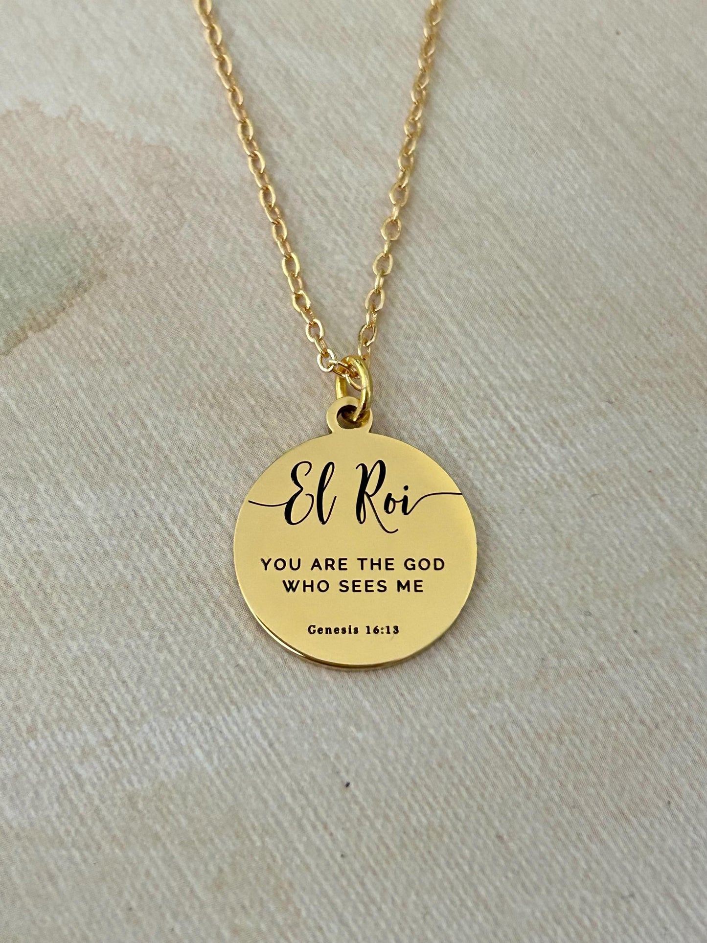 El Roi Bible Verse Necklace, you are The God who sees me, Christian Gifts, Scripture Jewelry, Personalized Necklace, Faith Gifts for Mom