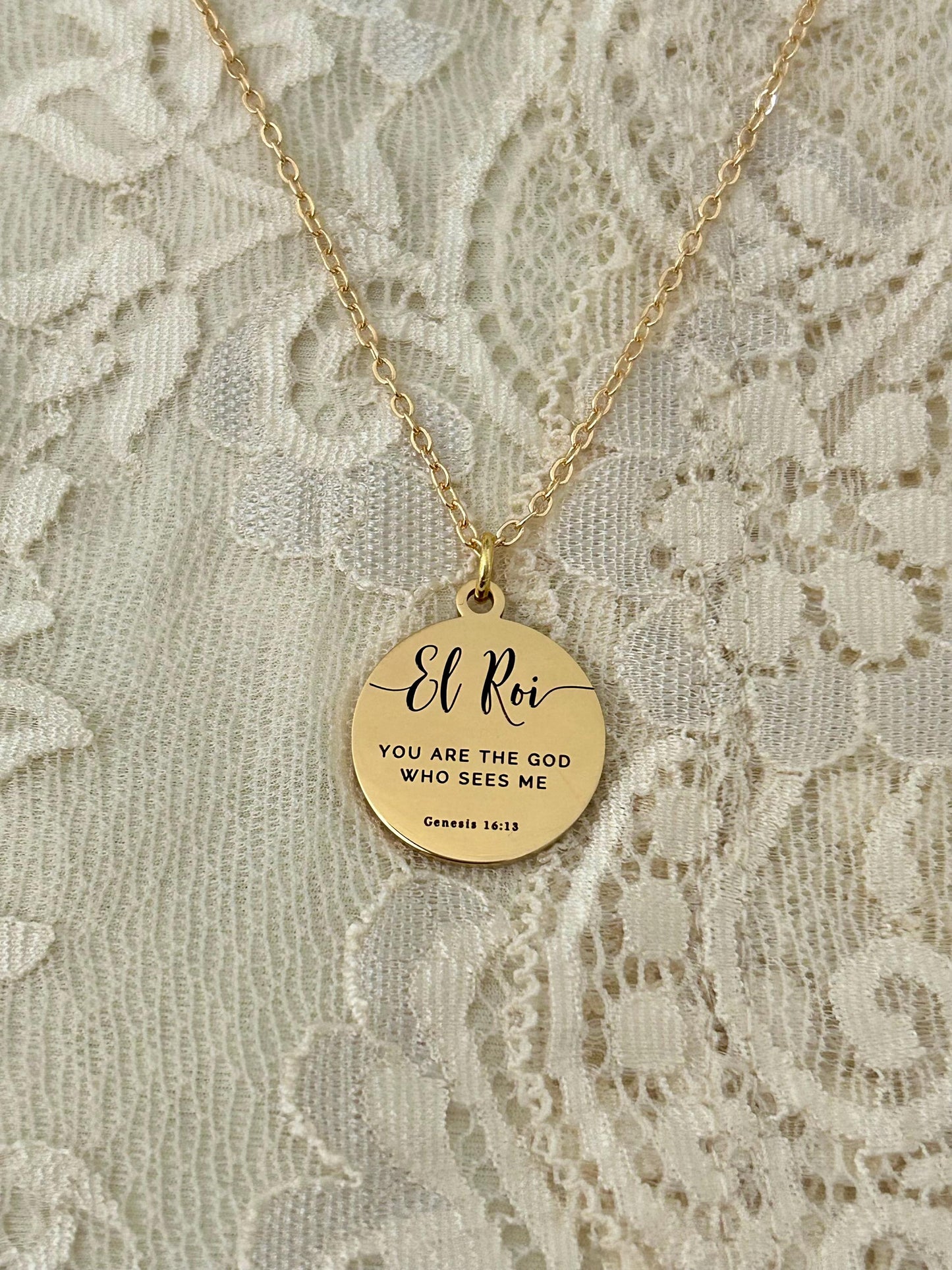 El Roi Bible Verse Necklace, you are The God who sees me, Christian Gifts, Scripture Jewelry, Personalized Necklace, Faith Gifts for Mom