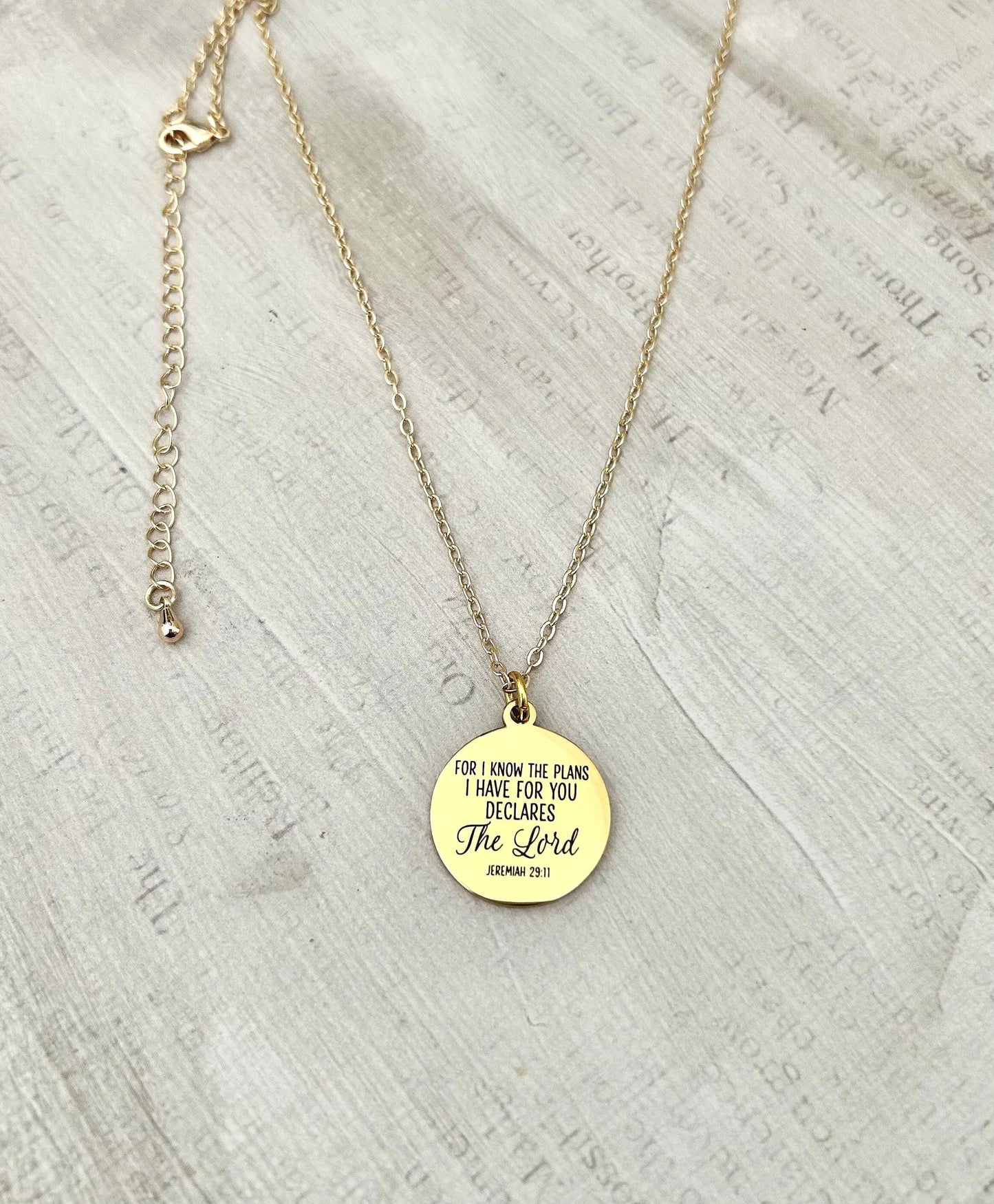 For I Know the Plans I Have For You Bible Verse Necklace Jeremiah 29:11, Christian Gifts, Scripture Jewelry, Motivational Gifts, baptism