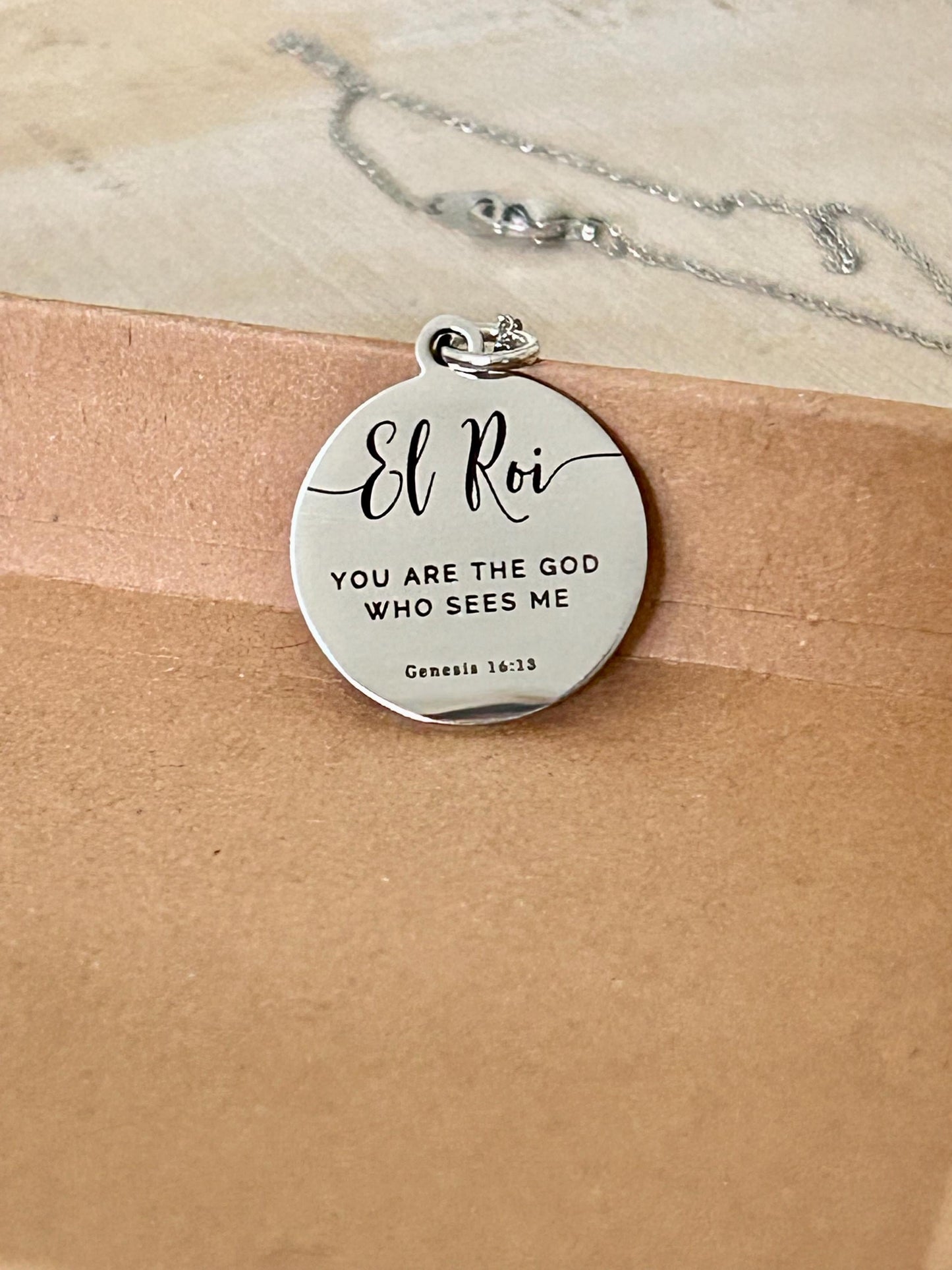 El Roi Bible Verse Necklace, you are The God who sees me, Christian Gifts, Scripture Jewelry, Personalized Necklace, Faith Gifts for Mom
