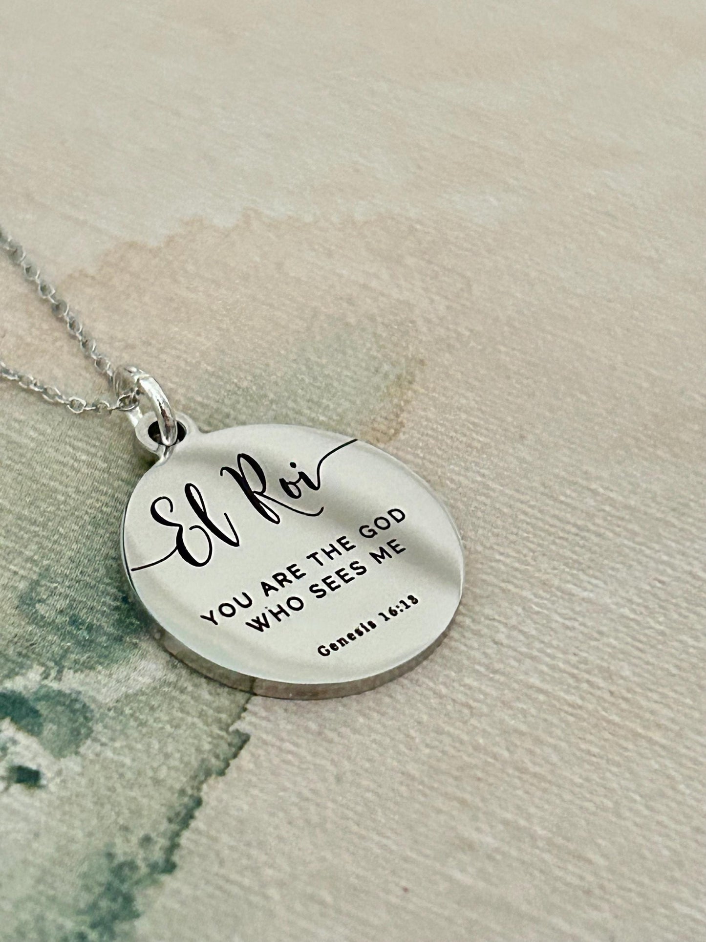 El Roi Bible Verse Necklace, you are The God who sees me, Christian Gifts, Scripture Jewelry, Personalized Necklace, Faith Gifts for Mom