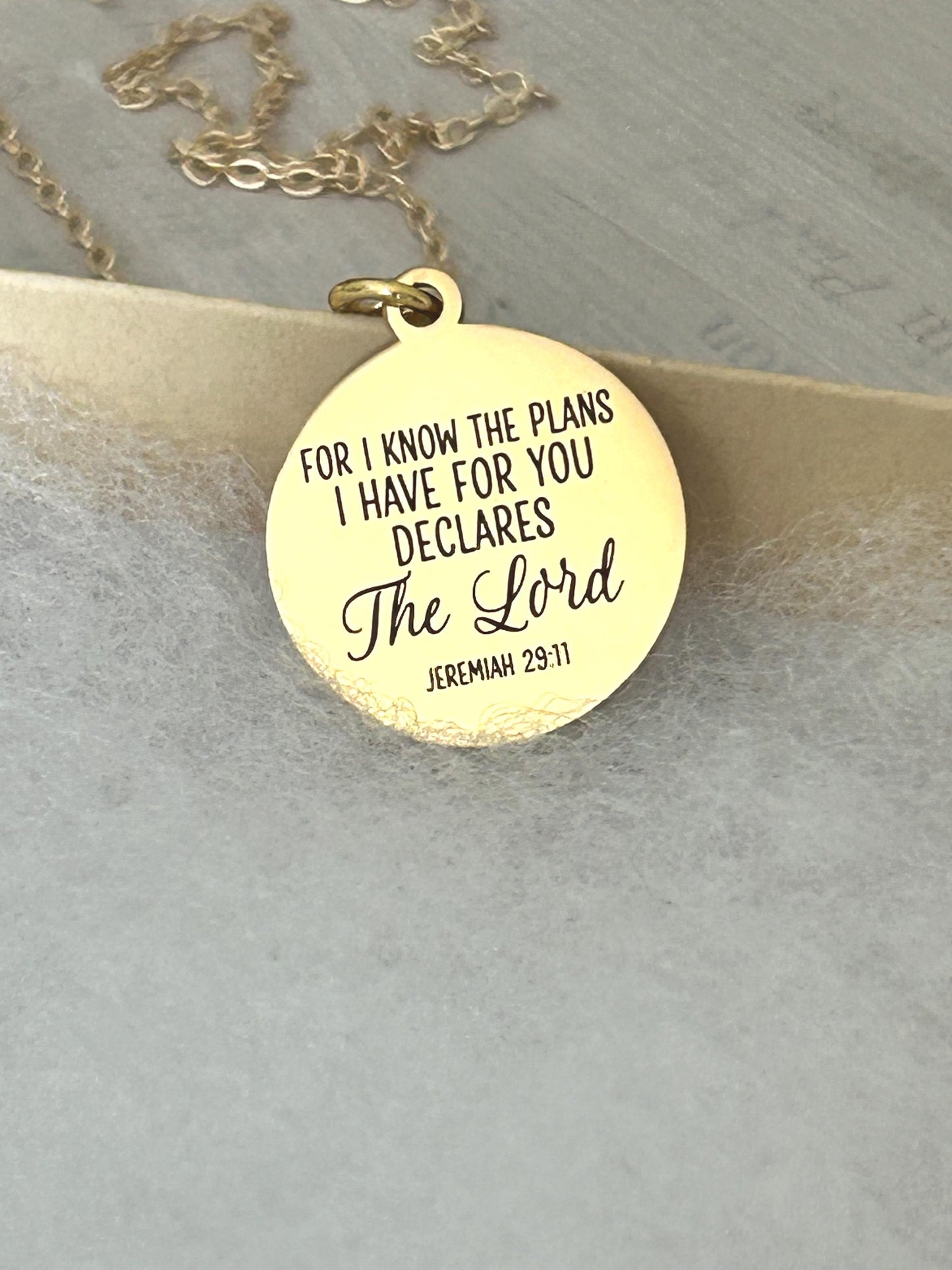 For I Know the Plans I Have For You Bible Verse Necklace Jeremiah 29:11, Christian Gifts, Scripture Jewelry, Motivational Gifts, baptism