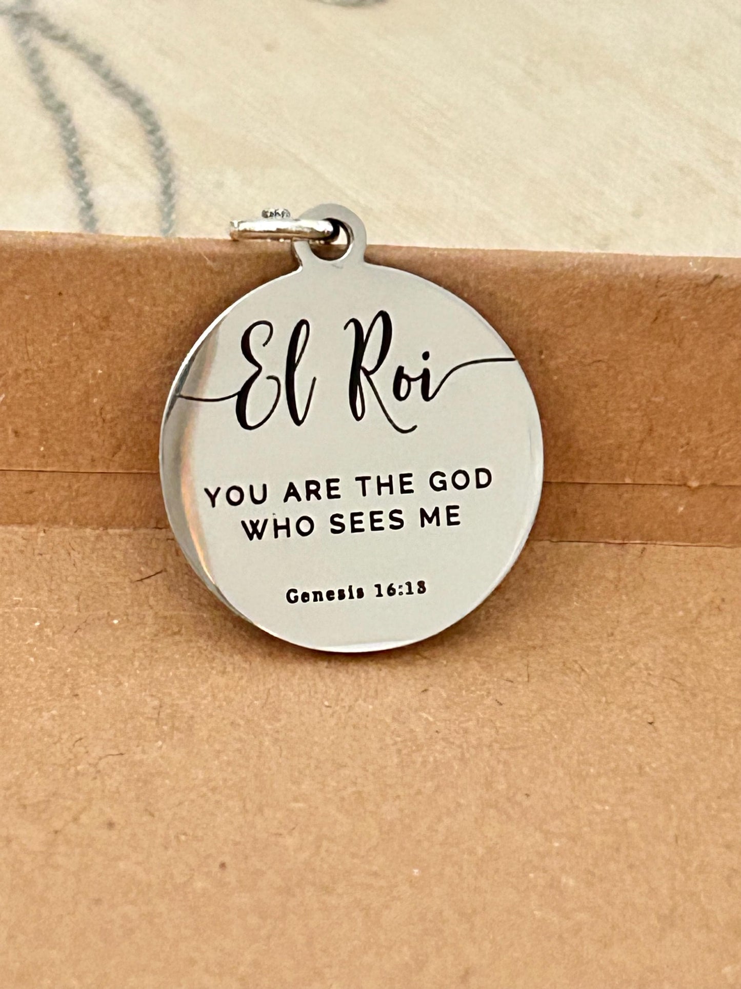 El Roi Bible Verse Necklace, you are The God who sees me, Christian Gifts, Scripture Jewelry, Personalized Necklace, Faith Gifts for Mom