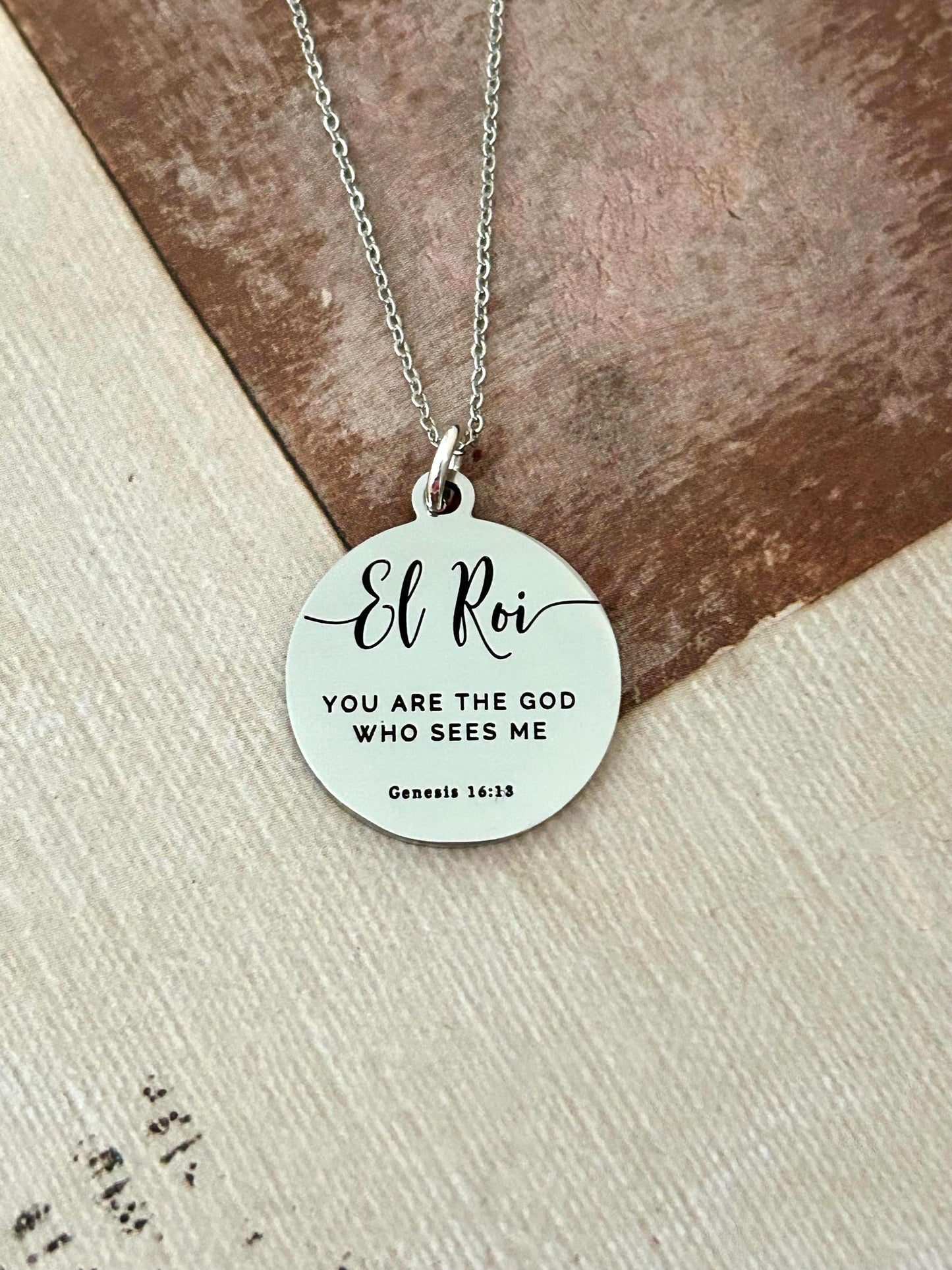 El Roi Bible Verse Necklace, you are The God who sees me, Christian Gifts, Scripture Jewelry, Personalized Necklace, Faith Gifts for Mom