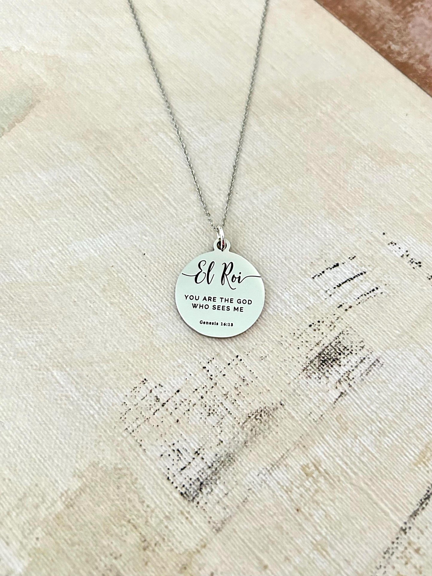 El Roi Bible Verse Necklace, you are The God who sees me, Christian Gifts, Scripture Jewelry, Personalized Necklace, Faith Gifts for Mom