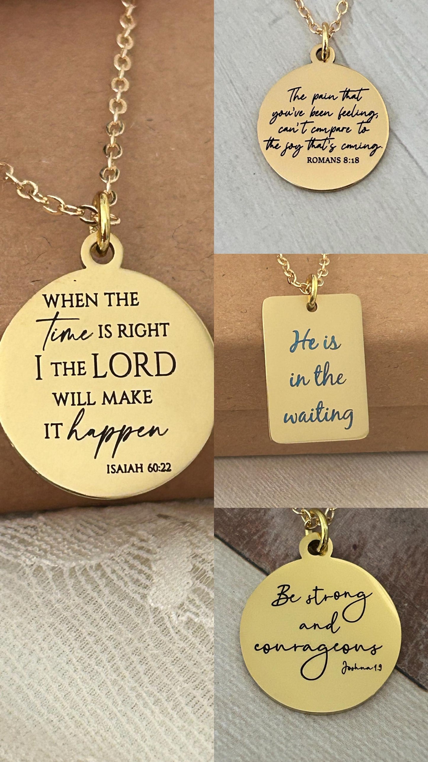 Custom Bible Verse, Scripture Necklace, Personalized Christian Jewelry, Baptism Gift, Motivational Gift for Her, Baptism Gift