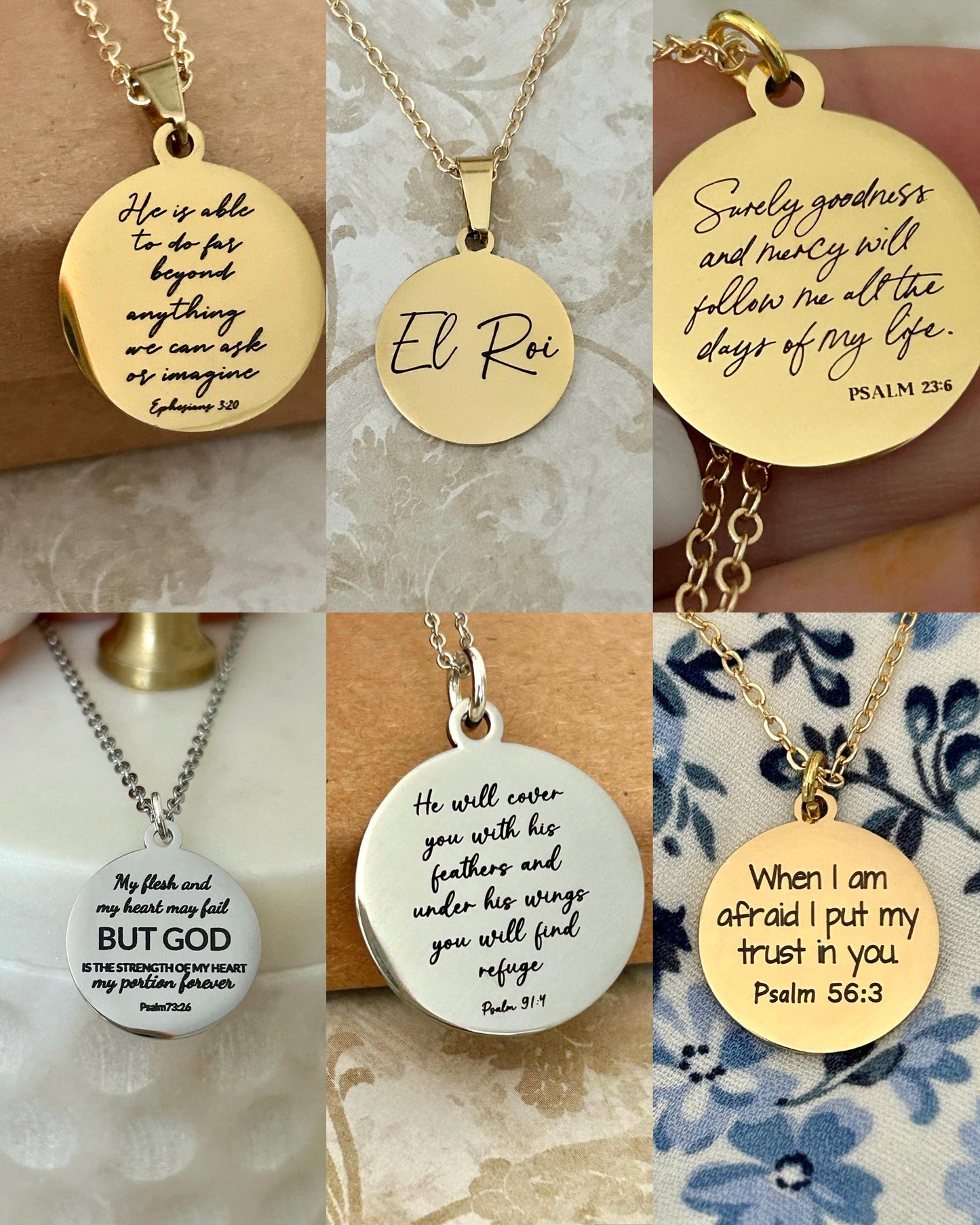 Custom Bible Verse, Scripture Necklace, Personalized Christian Jewelry, Baptism Gift, Motivational Gift for Her, Baptism Gift