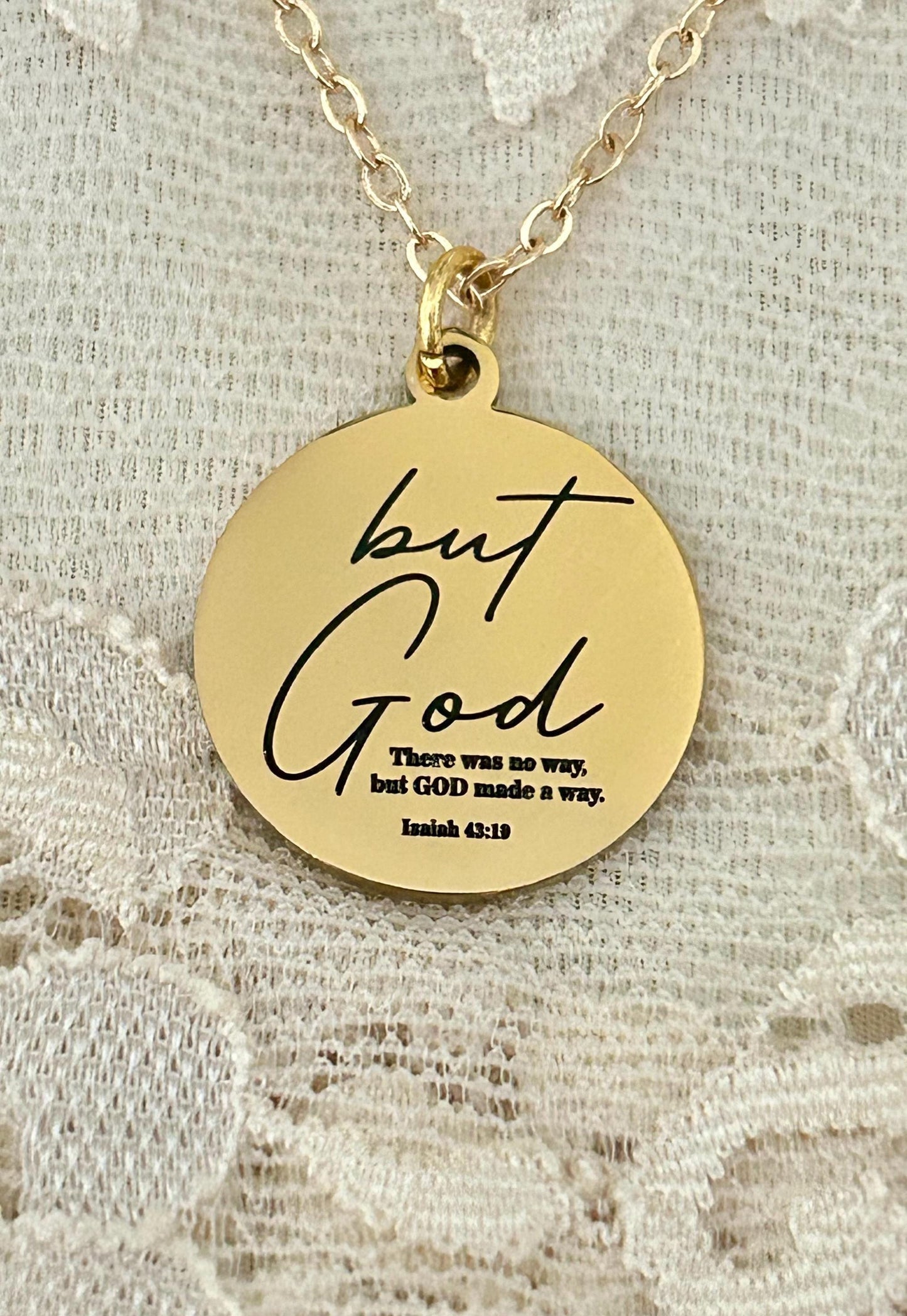 There was no way, but God made a way Necklace, Christian Gifts, Scripture Jewelry, motivational gifts, Inspirational Jewelry, Gifts for Mom