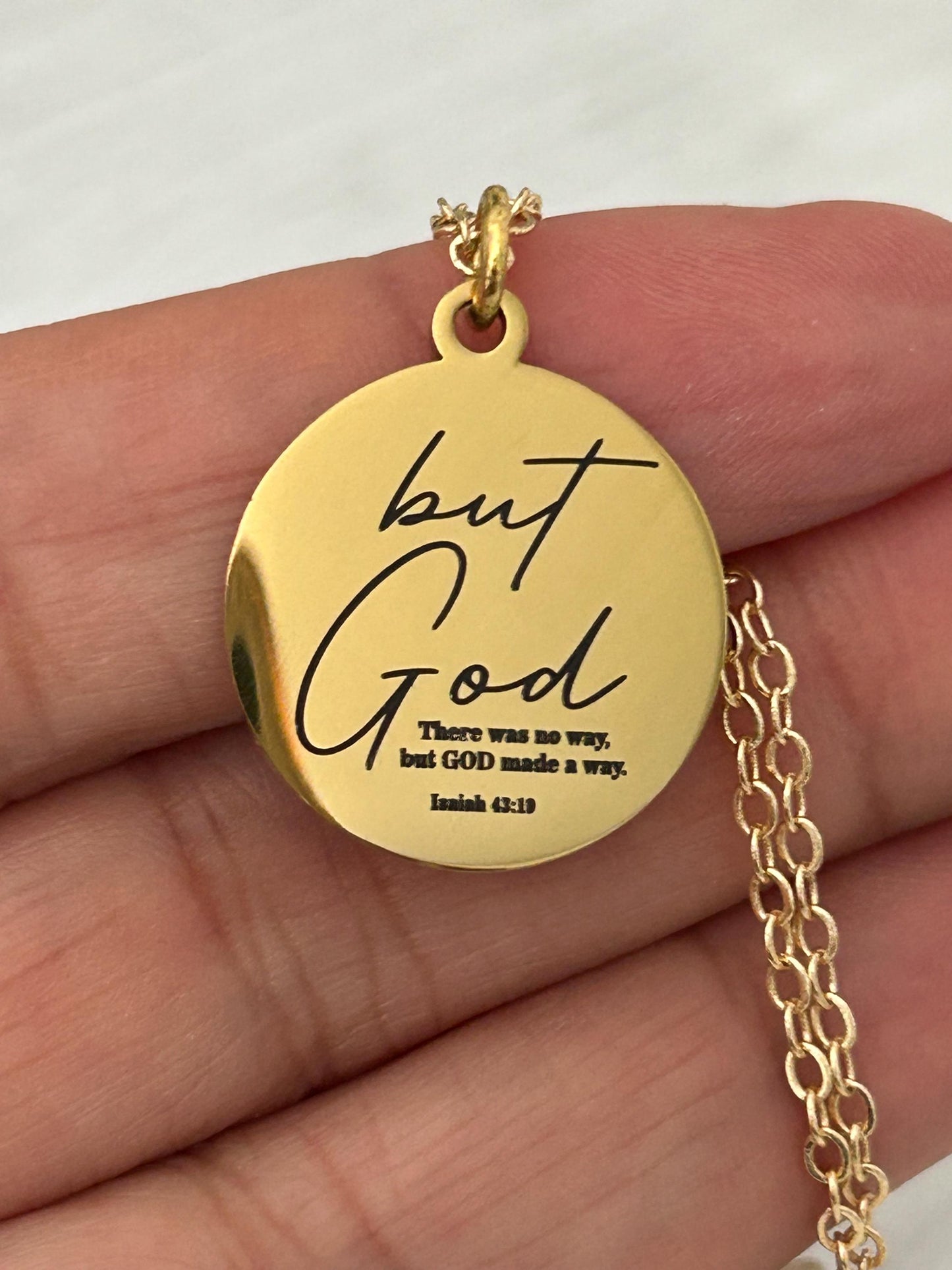 There was no way, but God made a way Necklace, Christian Gifts, Scripture Jewelry, motivational gifts, Inspirational Jewelry, Gifts for Mom