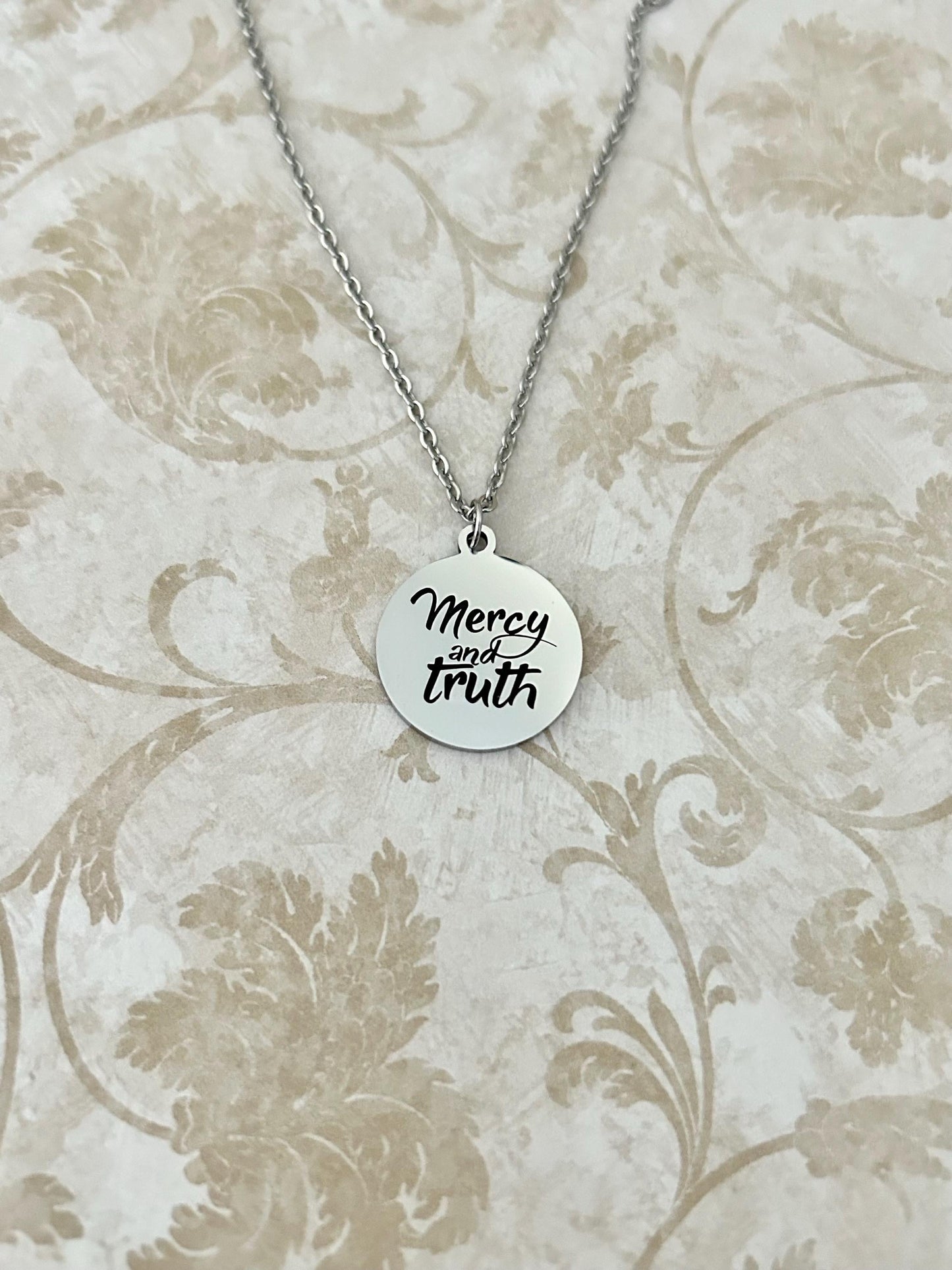 Proverbs 3:3 Mercy and Truth Necklace Christian Gifts Proverbs Necklace Scripture Jewelry Inspirational Jewelry Baptism Affirmation