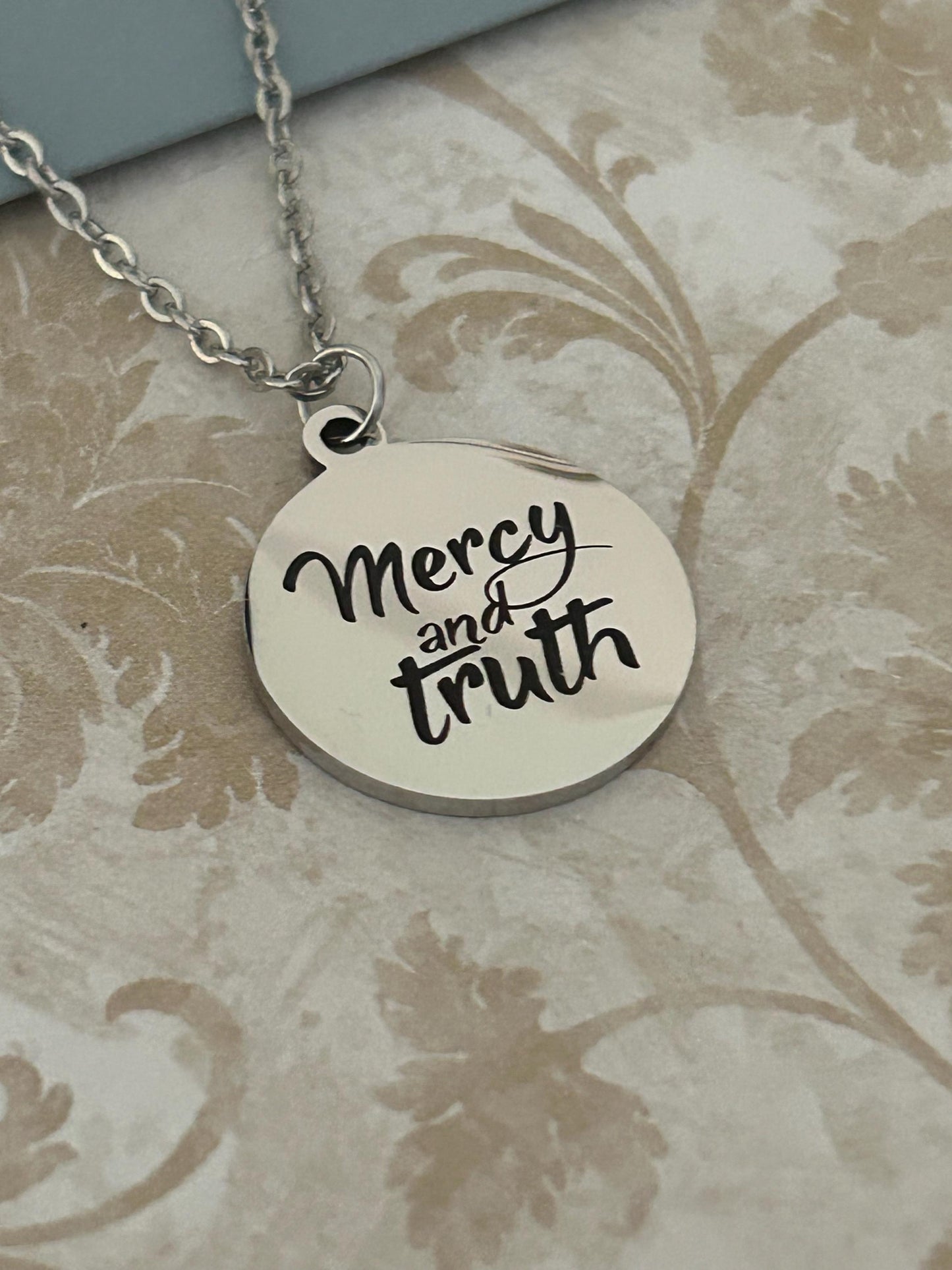 Proverbs 3:3 Mercy and Truth Necklace Christian Gifts Proverbs Necklace Scripture Jewelry Inspirational Jewelry Baptism Affirmation