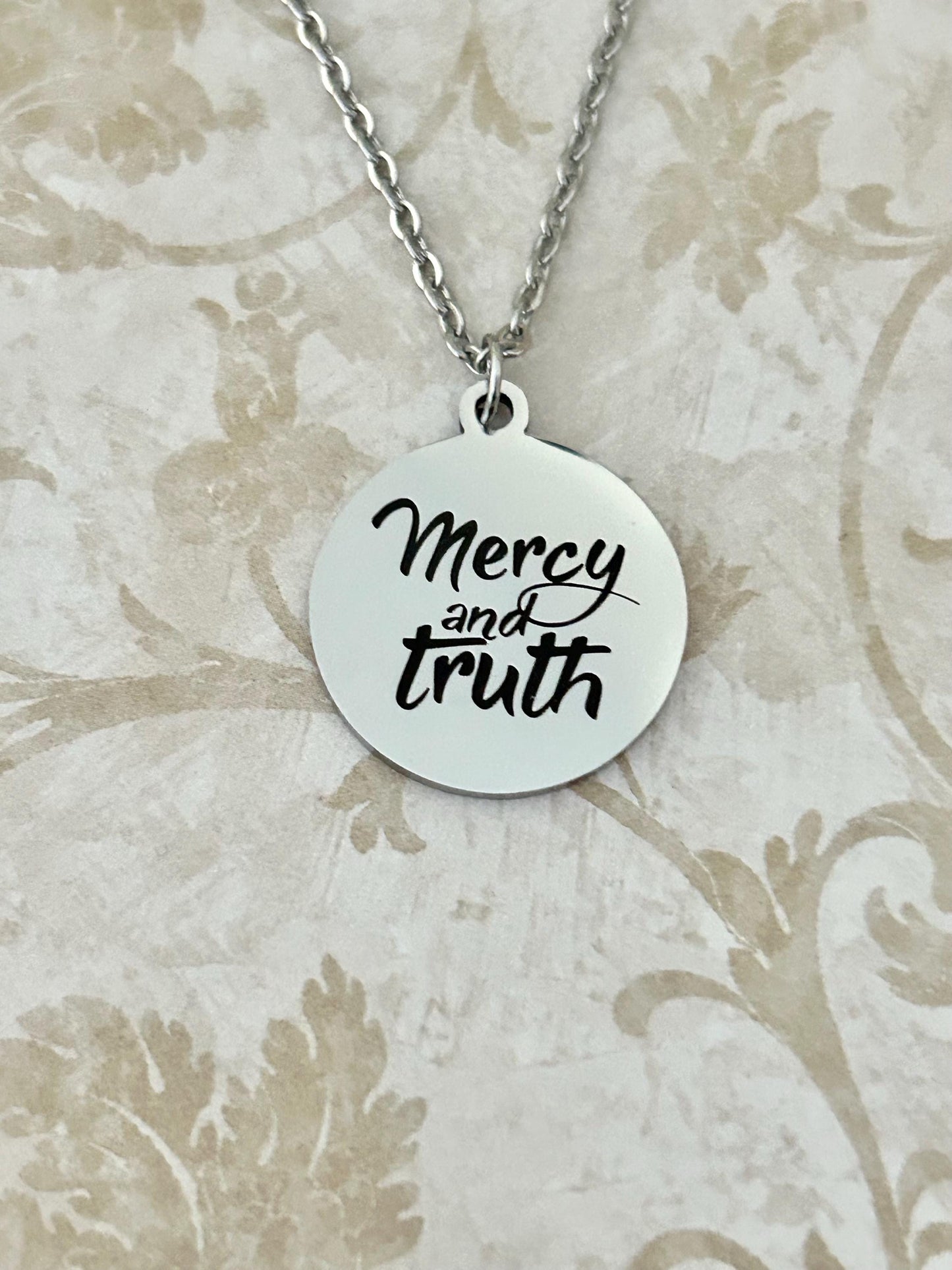 Proverbs 3:3 Mercy and Truth Necklace Christian Gifts Proverbs Necklace Scripture Jewelry Inspirational Jewelry Baptism Affirmation