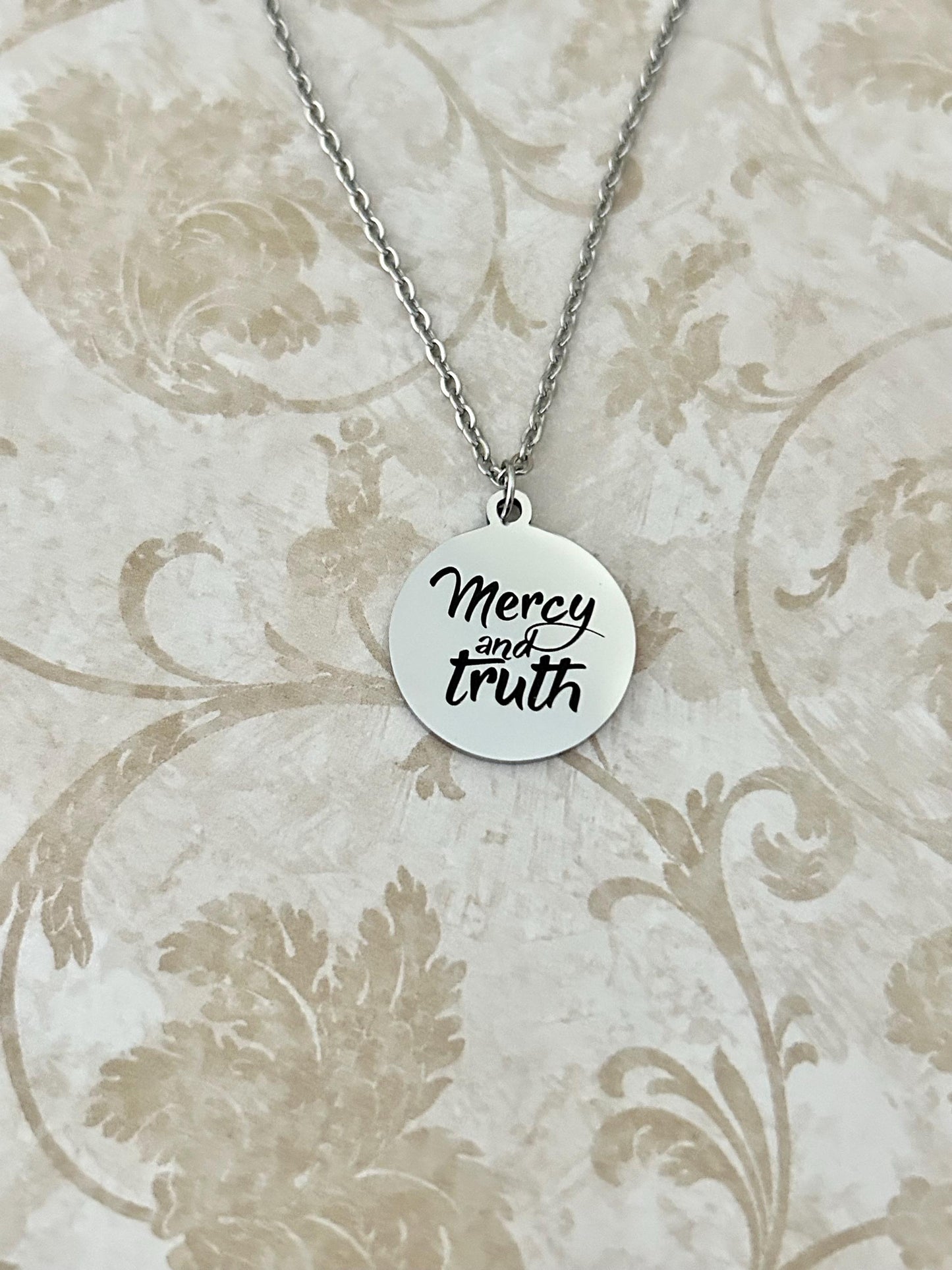 Proverbs 3:3 Mercy and Truth Necklace Christian Gifts Proverbs Necklace Scripture Jewelry Inspirational Jewelry Baptism Affirmation