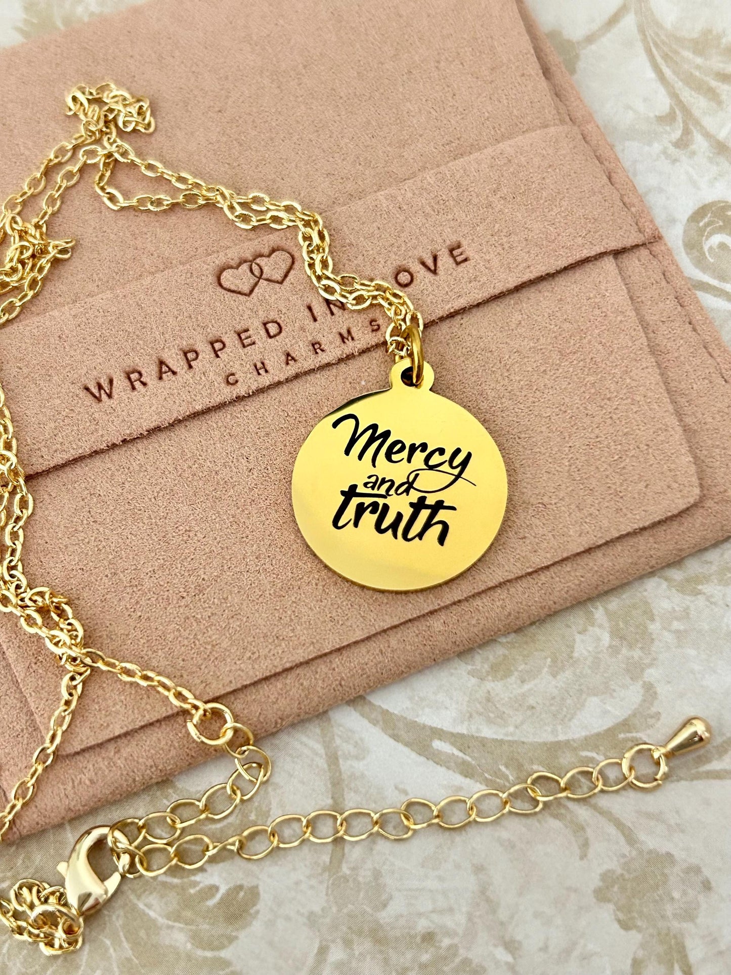 Mercy and Truth Necklace Proverbs 3:3 Christian Gifts Proverbs Necklace Scripture Jewelry Inspirational Jewelry Baptism Affirmation Gifts