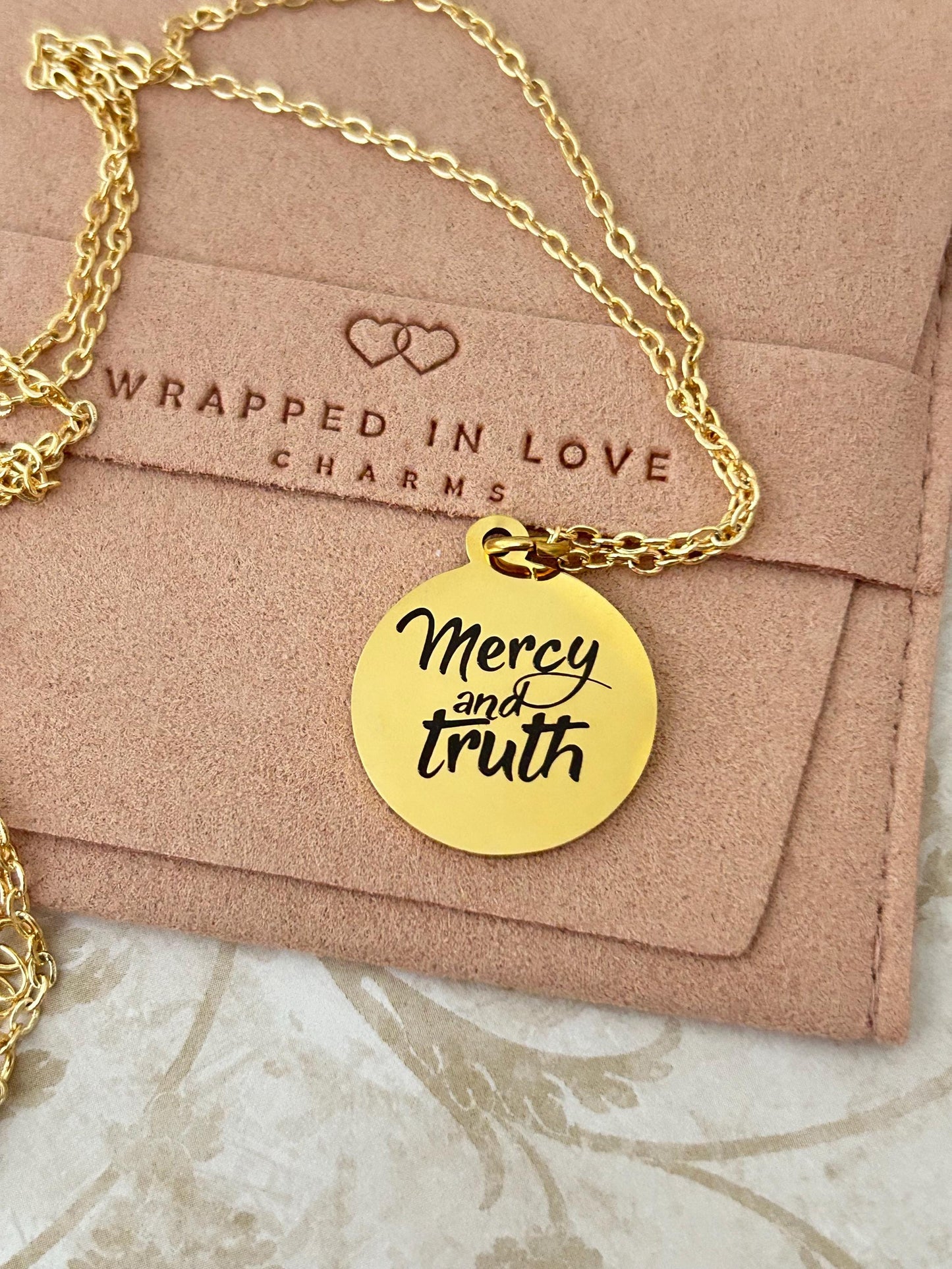 Mercy and Truth Necklace Proverbs 3:3 Christian Gifts Proverbs Necklace Scripture Jewelry Inspirational Jewelry Baptism Affirmation Gifts