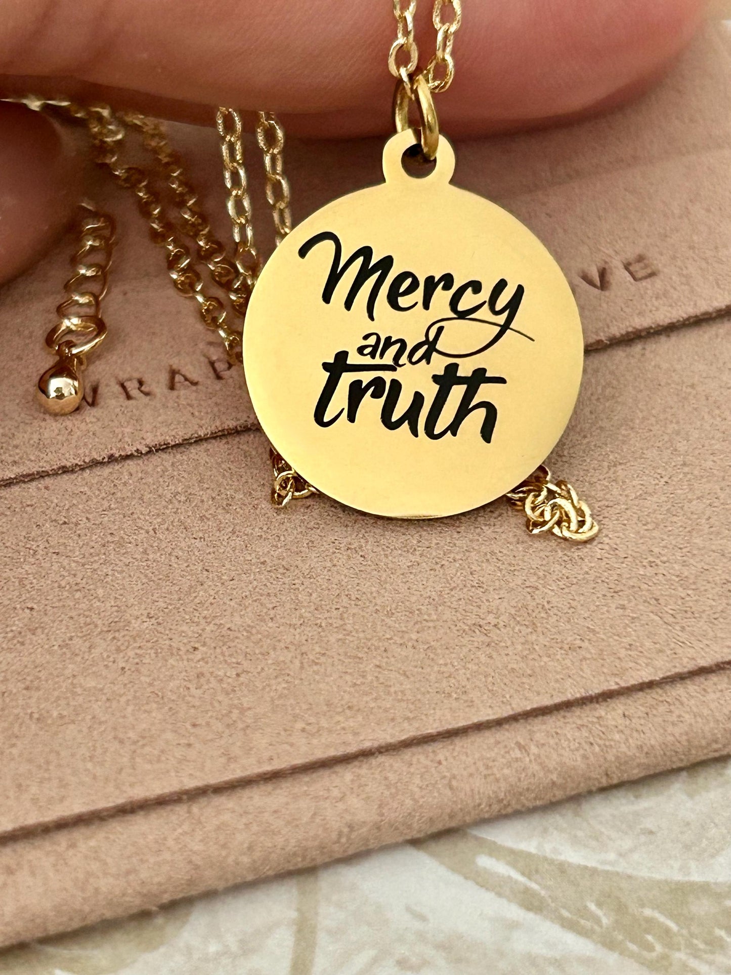 Mercy and Truth Necklace Proverbs 3:3 Christian Gifts Proverbs Necklace Scripture Jewelry Inspirational Jewelry Baptism Affirmation Gifts