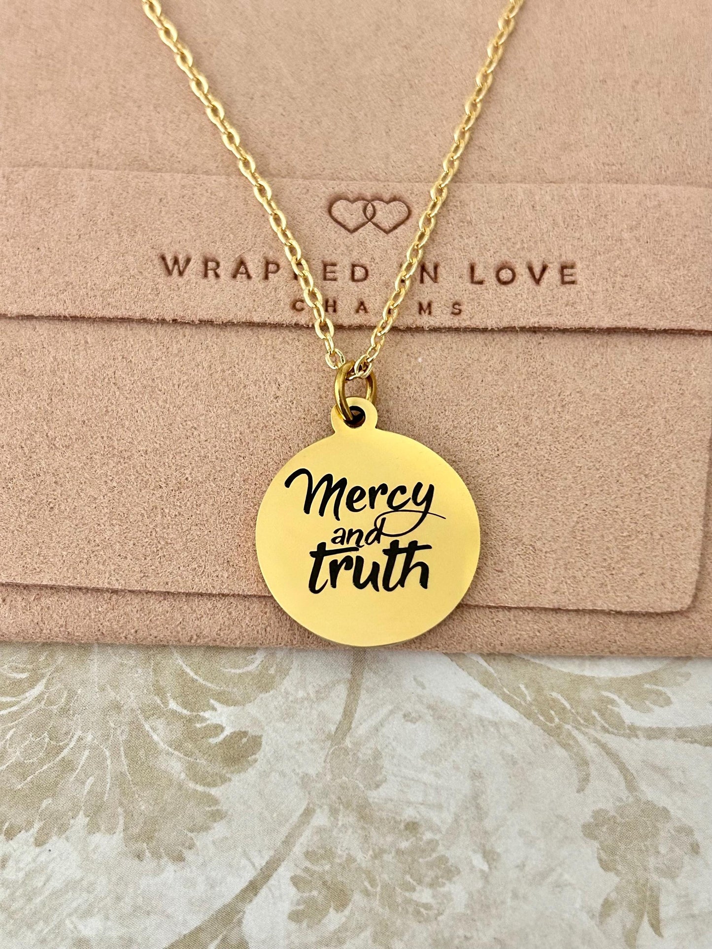 Mercy and Truth Necklace Proverbs 3:3 Christian Gifts Proverbs Necklace Scripture Jewelry Inspirational Jewelry Baptism Affirmation Gifts