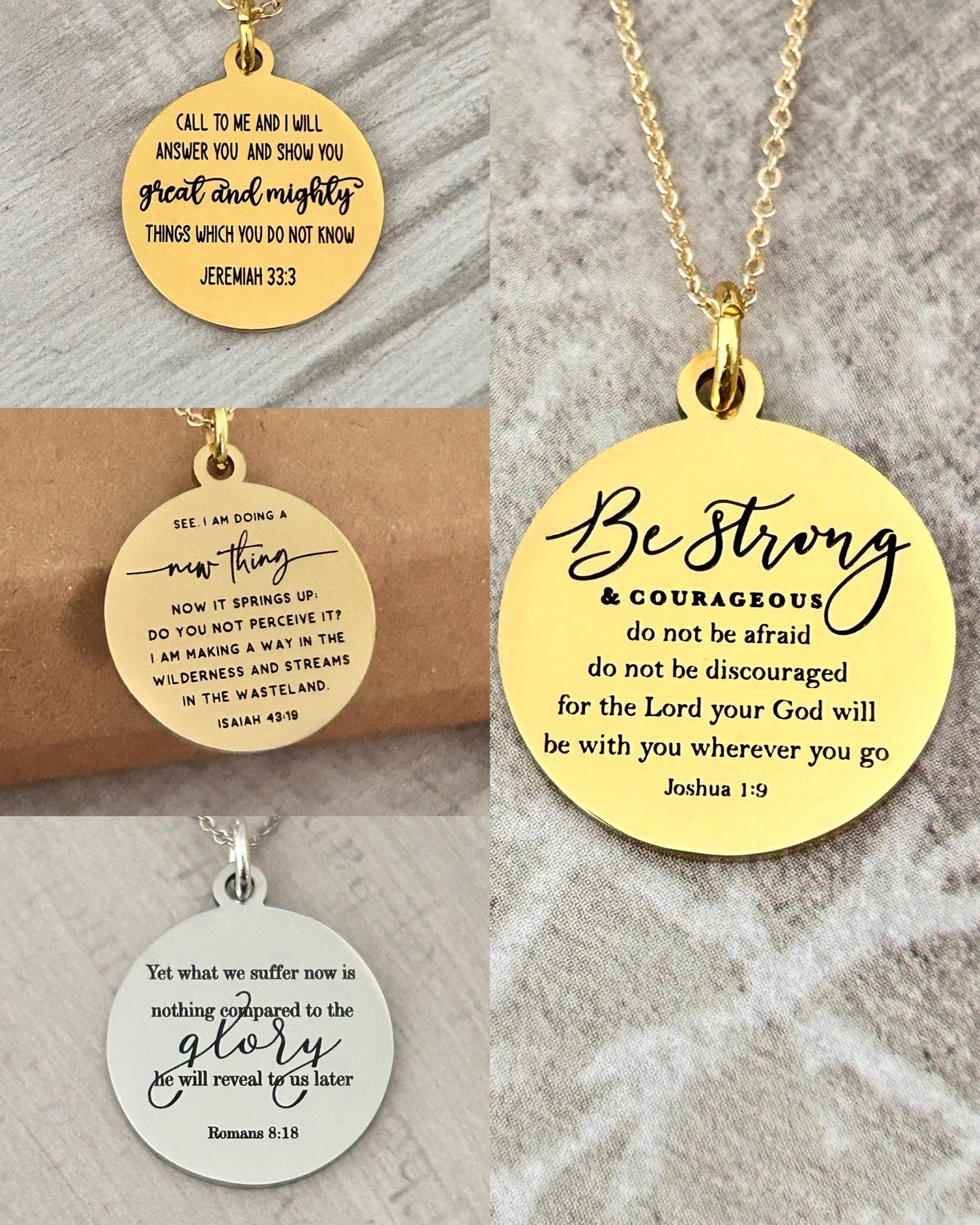 He gives Beauty for Ashes Gold Necklace, Christian Gifts, Isaiah 61:3 Jewelry, Encouragement Gifts, Gifts for Mom, personalized Necklace