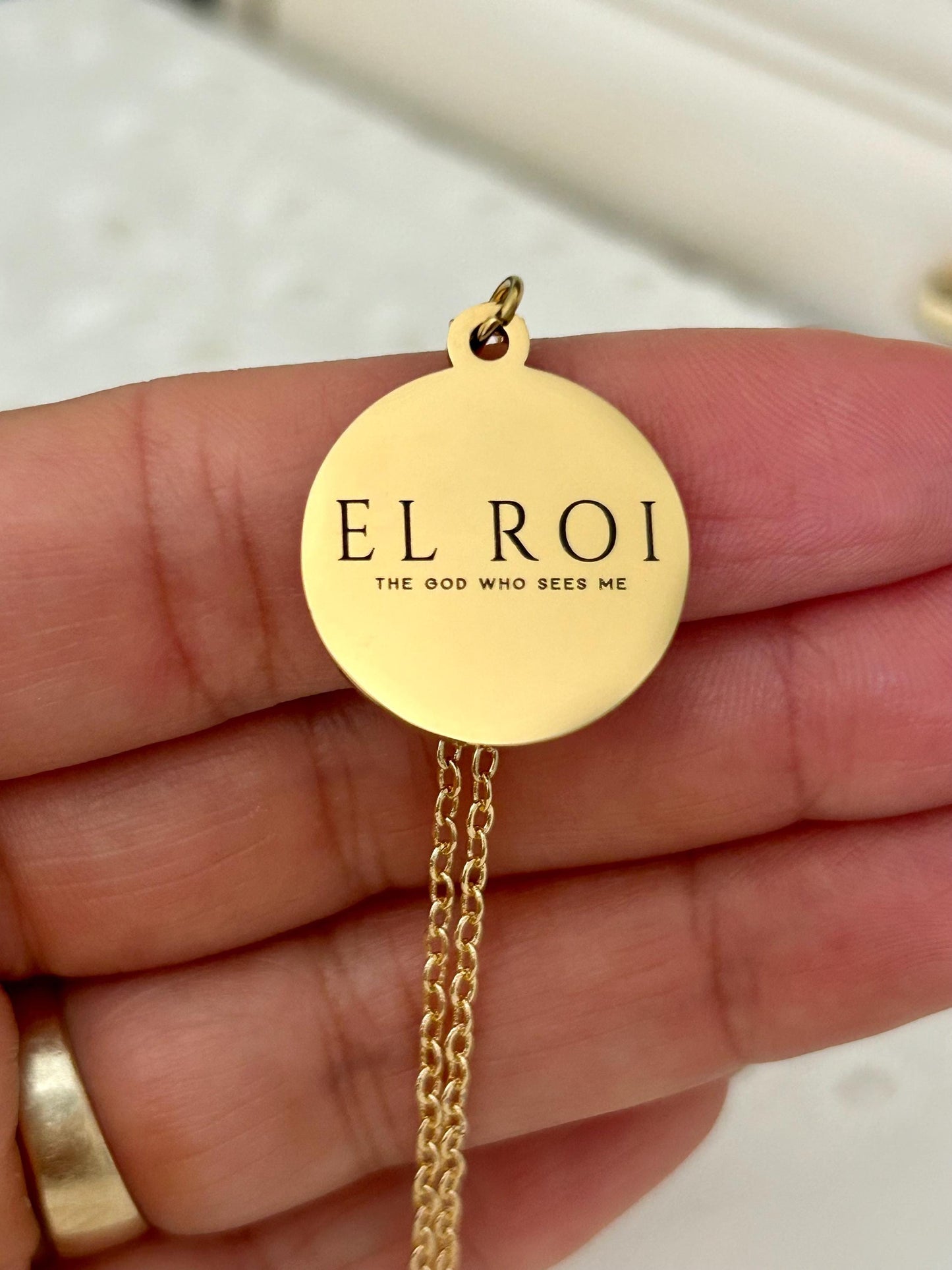 El Roi Necklace The God who sees me Genesis 16:13 Christian Gifts, Hebrew Names of God, Scripture Charms, Women's Retreat Conference Gifts