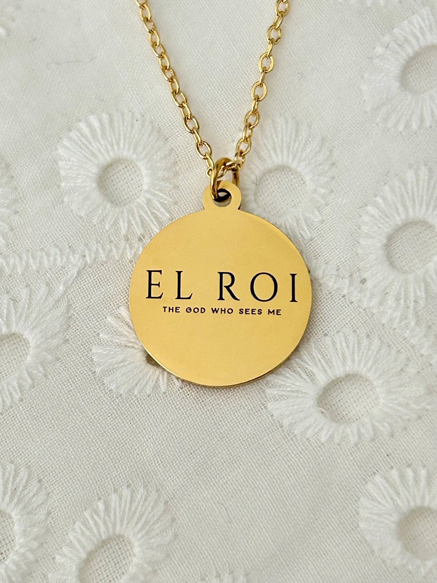 El Roi Necklace Gold, The God Who Sees Me Necklace, Christian Jewelry Gift for Women, Faith Necklace, Bible Verse Jewelry, Gift for Mom