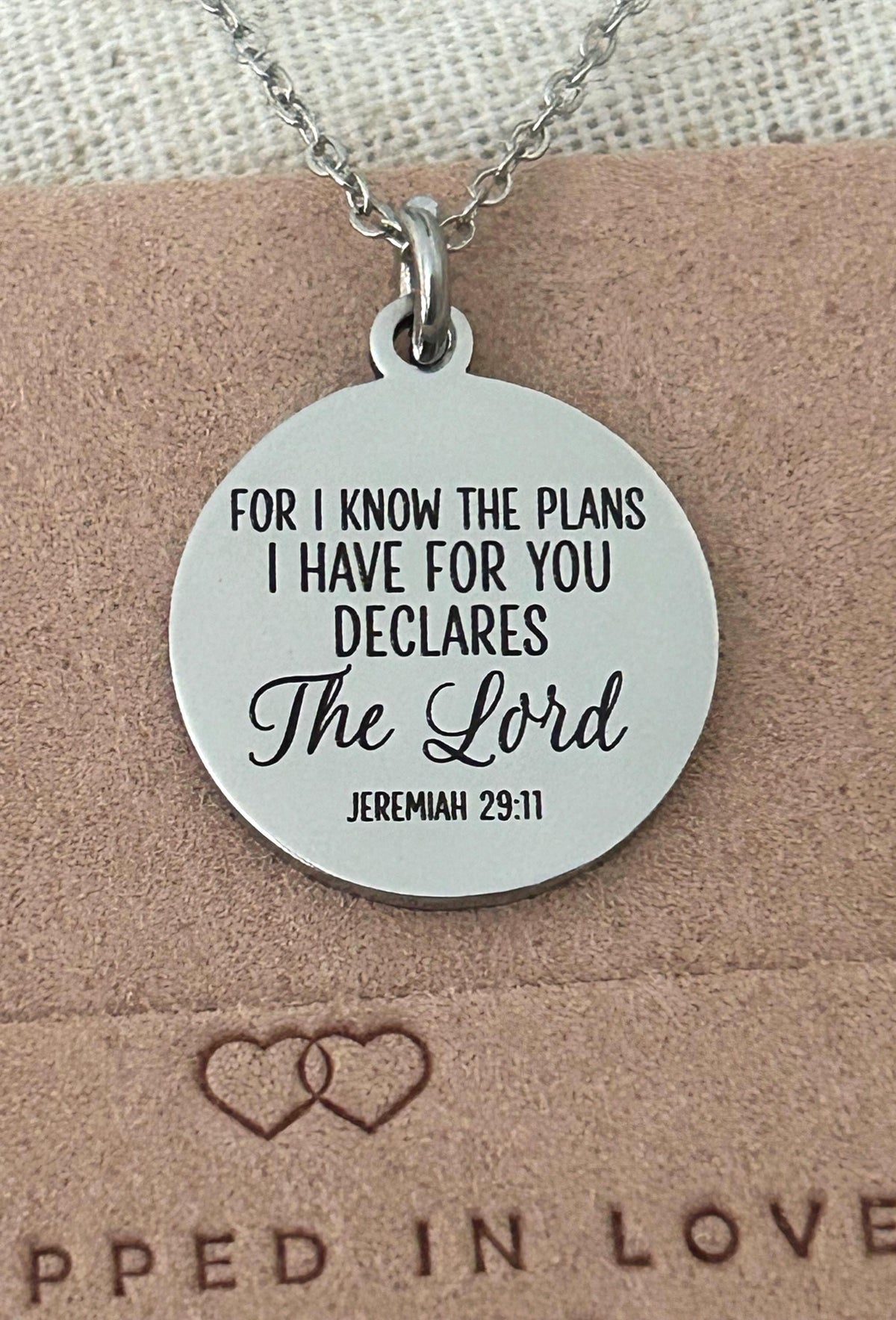 For I Know the Plans I Have For You Bible Verse Necklace Jeremiah 29:11, Christian Gifts, Scripture Jewelry, Motivational Gifts, baptism