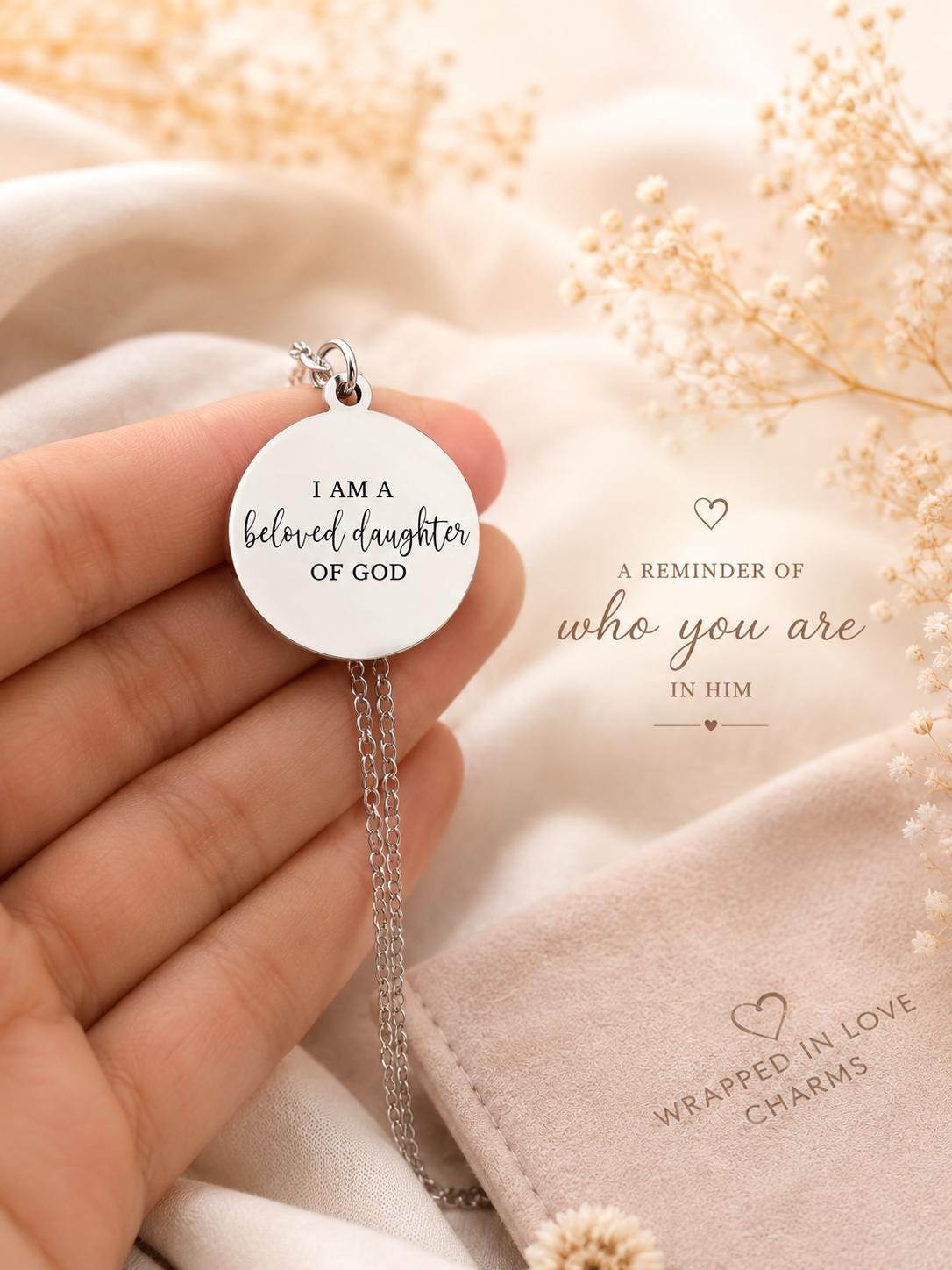 I Am a Beloved Daughter of God Necklace | Christian Gift for Women | Faith Necklace | Religious Jewelry | Inspirational Christian Gift