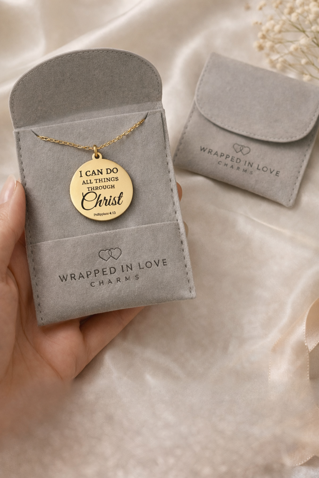 Christian Necklace Philippians 4:13, I Can Do All Things Through Christ, Faith Jewelry Gift, Inspirational Bible Verse Necklace