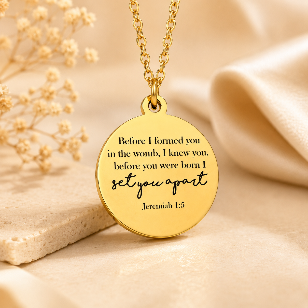 Jeremiah 1:5 Necklace, Before I Formed You in the Womb Necklace, Christian Jewelry, Bible Verse Necklace, Gift for Daughter