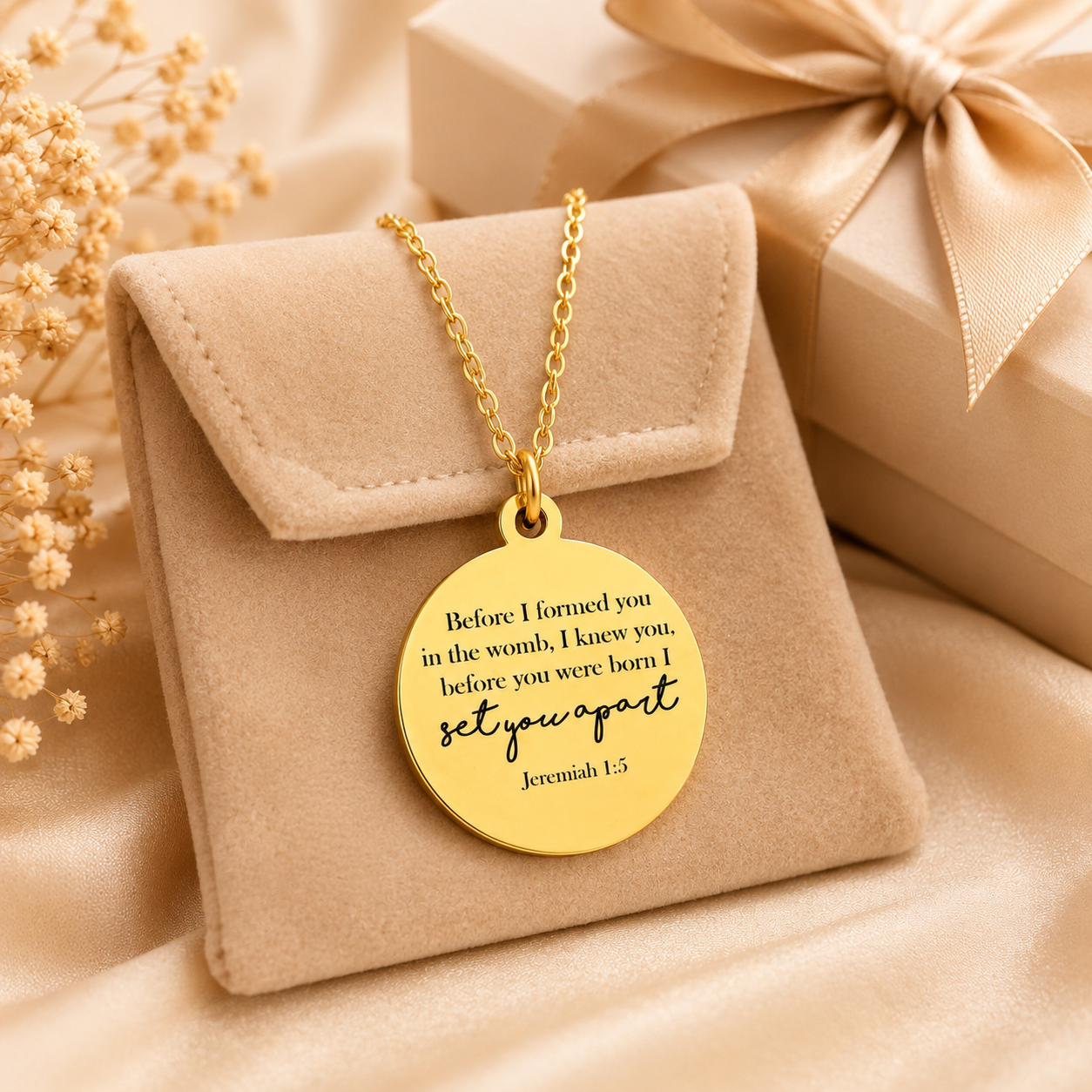 Jeremiah 1:5 Necklace, Before I Formed You in the Womb Necklace, Christian Jewelry, Bible Verse Necklace, Gift for Daughter