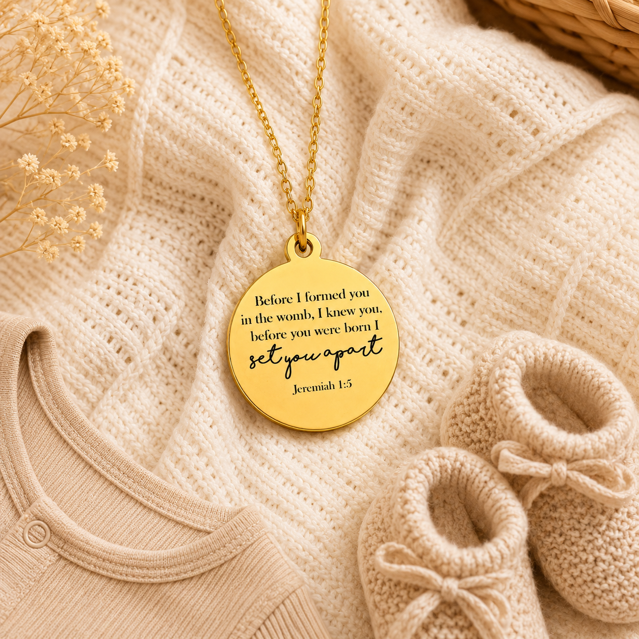 Jeremiah 1:5 Necklace, Before I Formed You in the Womb Necklace, Christian Jewelry, Bible Verse Necklace, Gift for Daughter