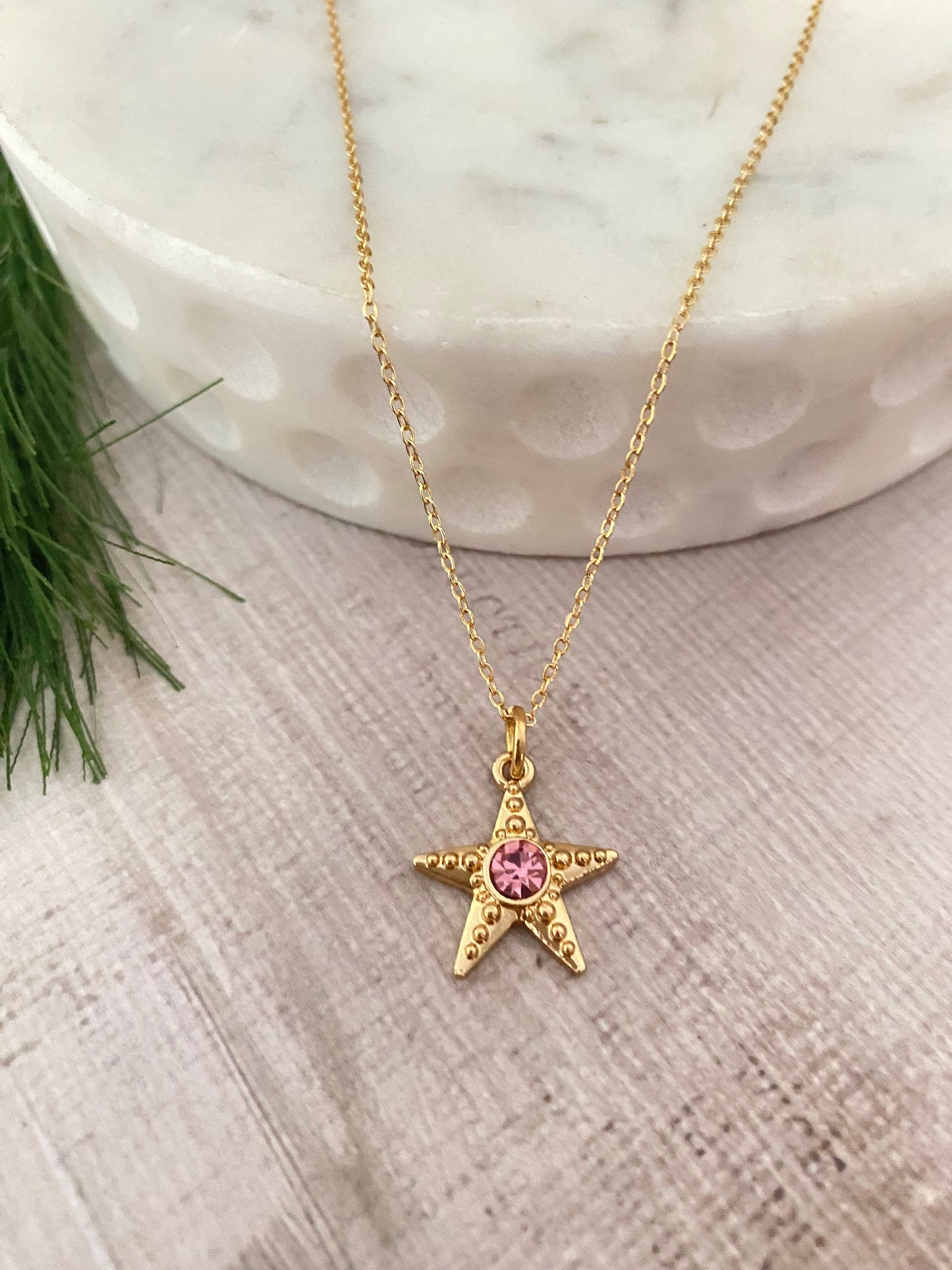 Dainty Starfish Necklace, 18K Gold Plated, Summer Jewelry, Beach Gifts, Ocean Sea Charms