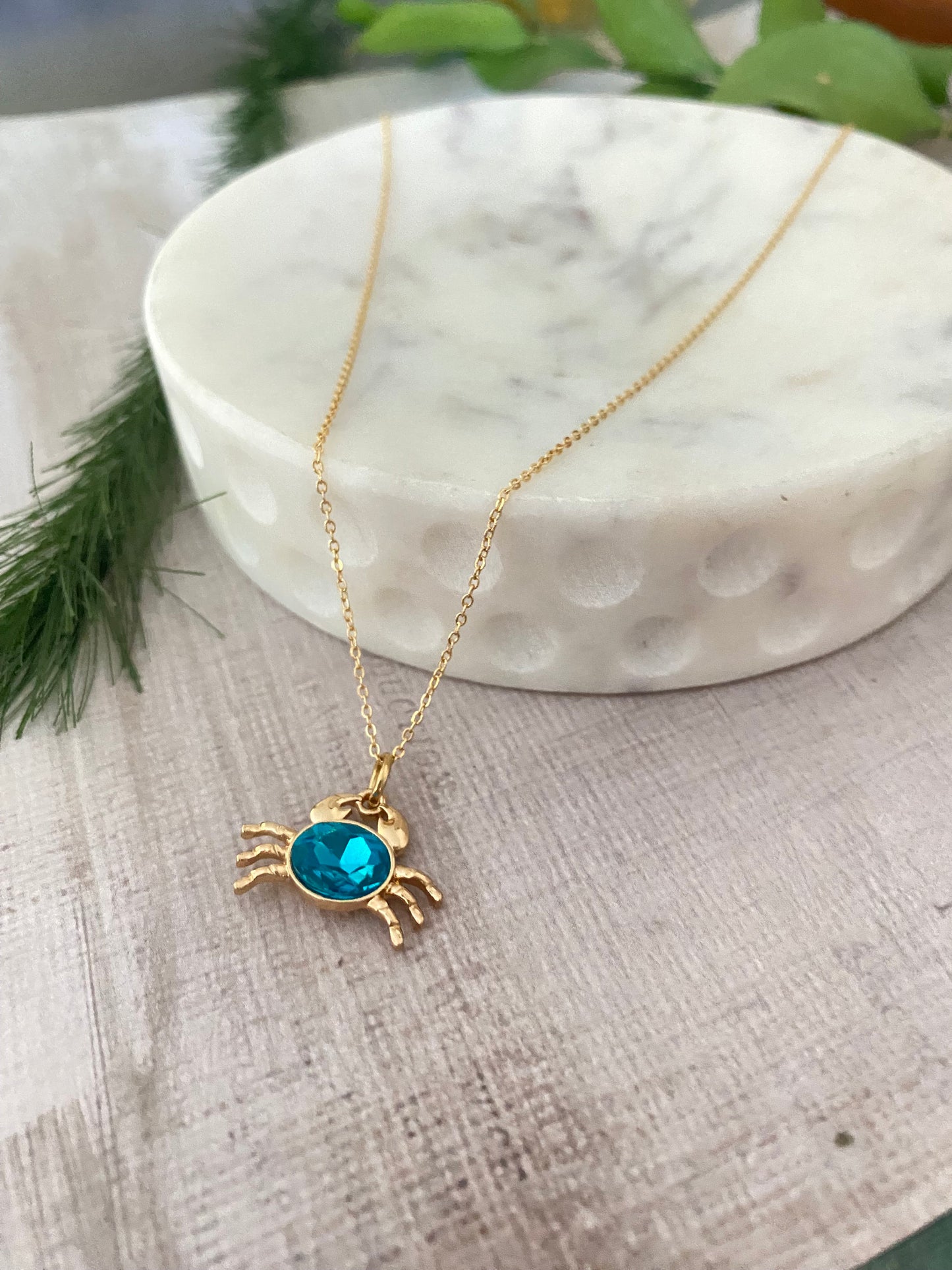 Dainty Crab Gold Necklace, 18K Gold Plated, Summer Jewelry, Crab Pendant, Beach Gifts, Ocean Sea Charms, Maryland Crab, Minimalist