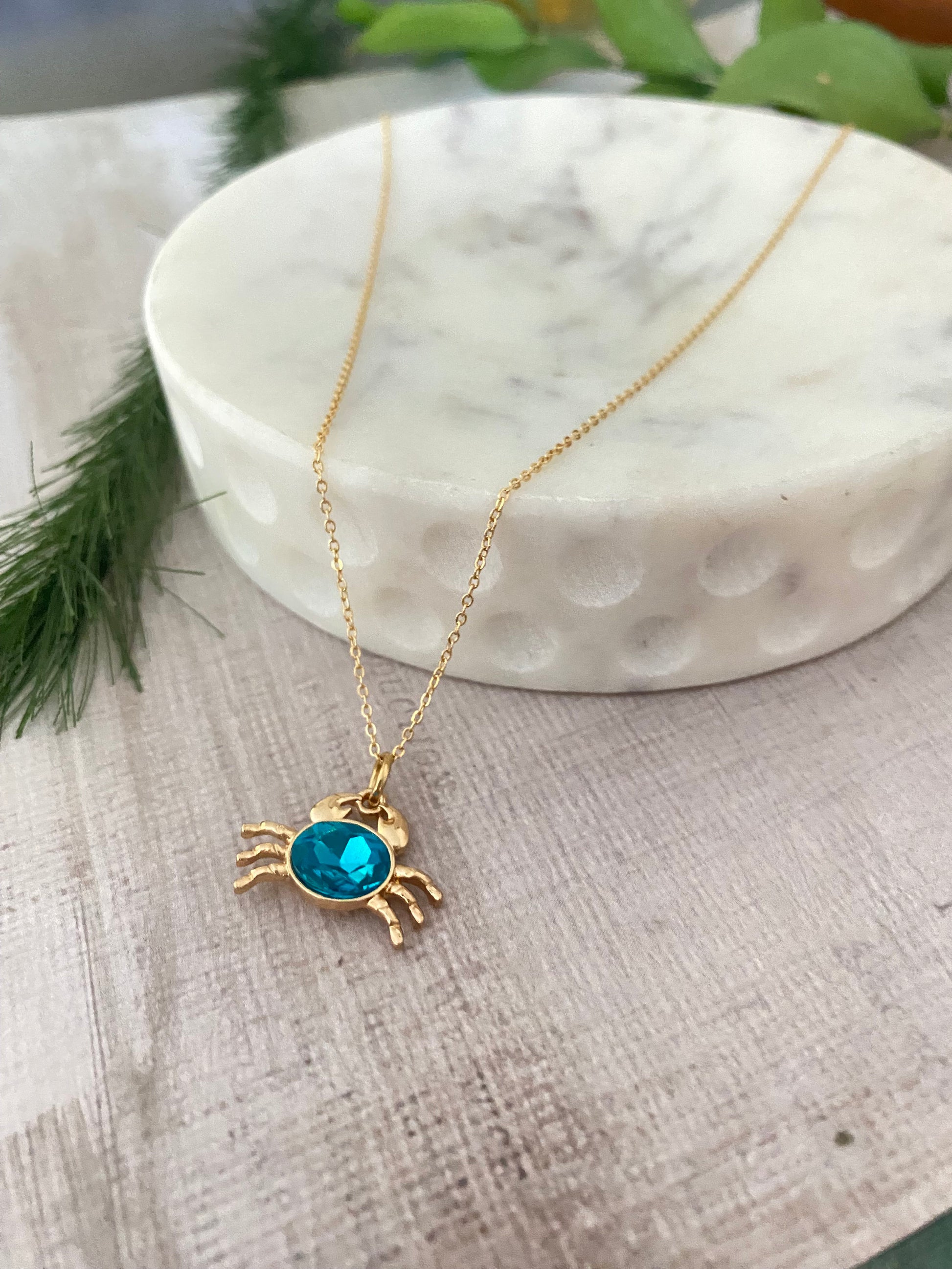 Dainty Crab Gold Necklace, 18K Gold Plated, Summer Jewelry, Crab Pendant, Beach Gifts, Ocean Sea Charms, Maryland Crab, Minimalist