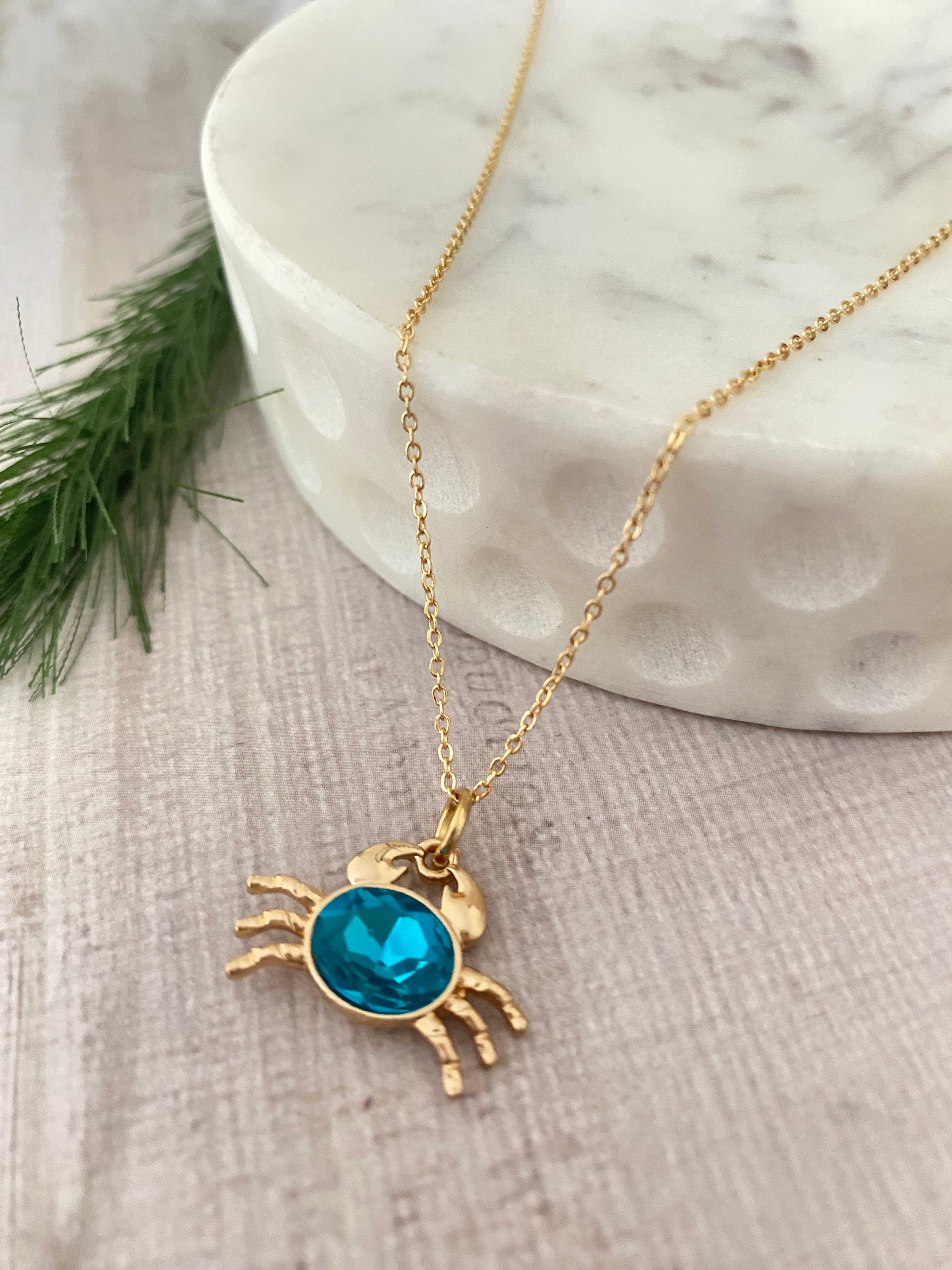 Dainty Crab Gold Necklace, 18K Gold Plated, Summer Jewelry, Crab Pendant, Beach Gifts, Ocean Sea Charms, Maryland Crab, Minimalist