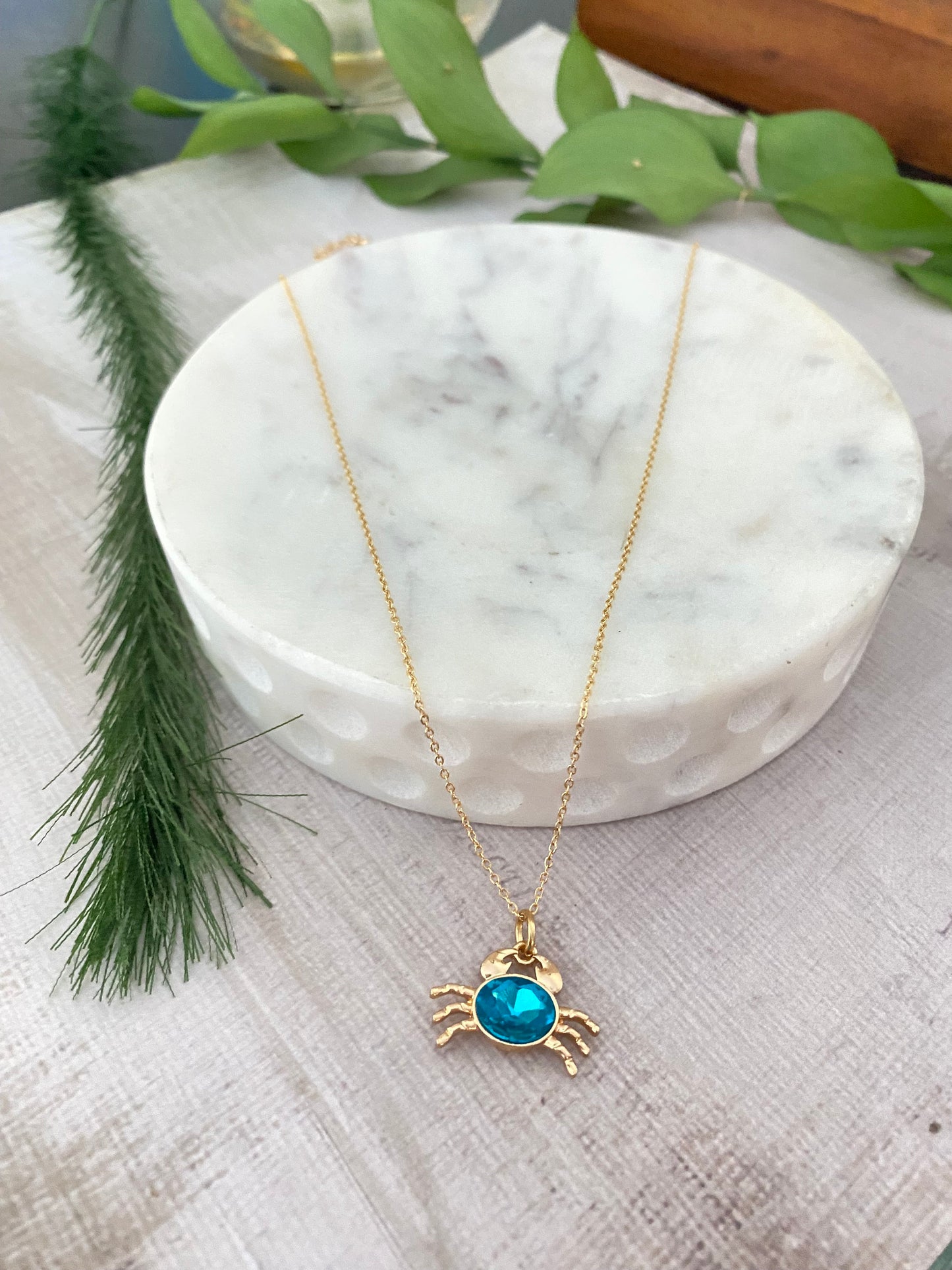 Dainty Crab Gold Necklace, 18K Gold Plated, Summer Jewelry, Crab Pendant, Beach Gifts, Ocean Sea Charms, Maryland Crab, Minimalist