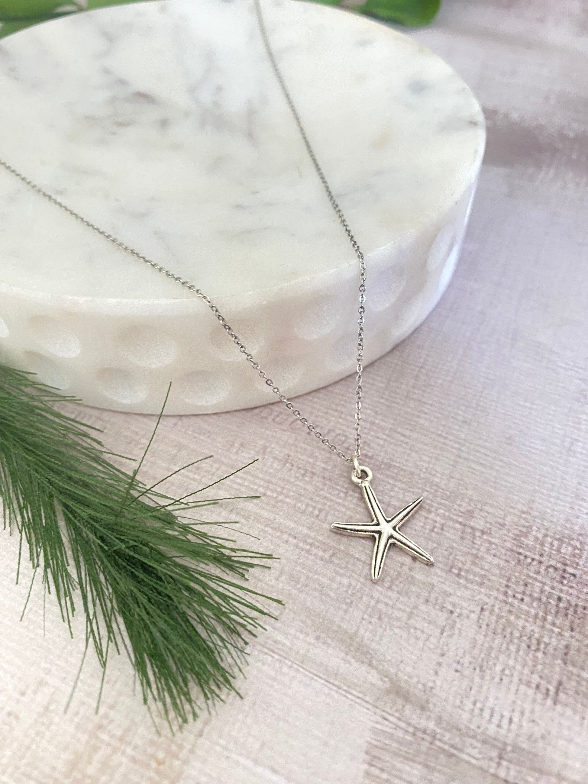 Stainless Steel Starfish Necklace, Summer Jewelry, Beach Gifts, Ocean Sea Charms, Dainty Necklace, Starfish Pendant