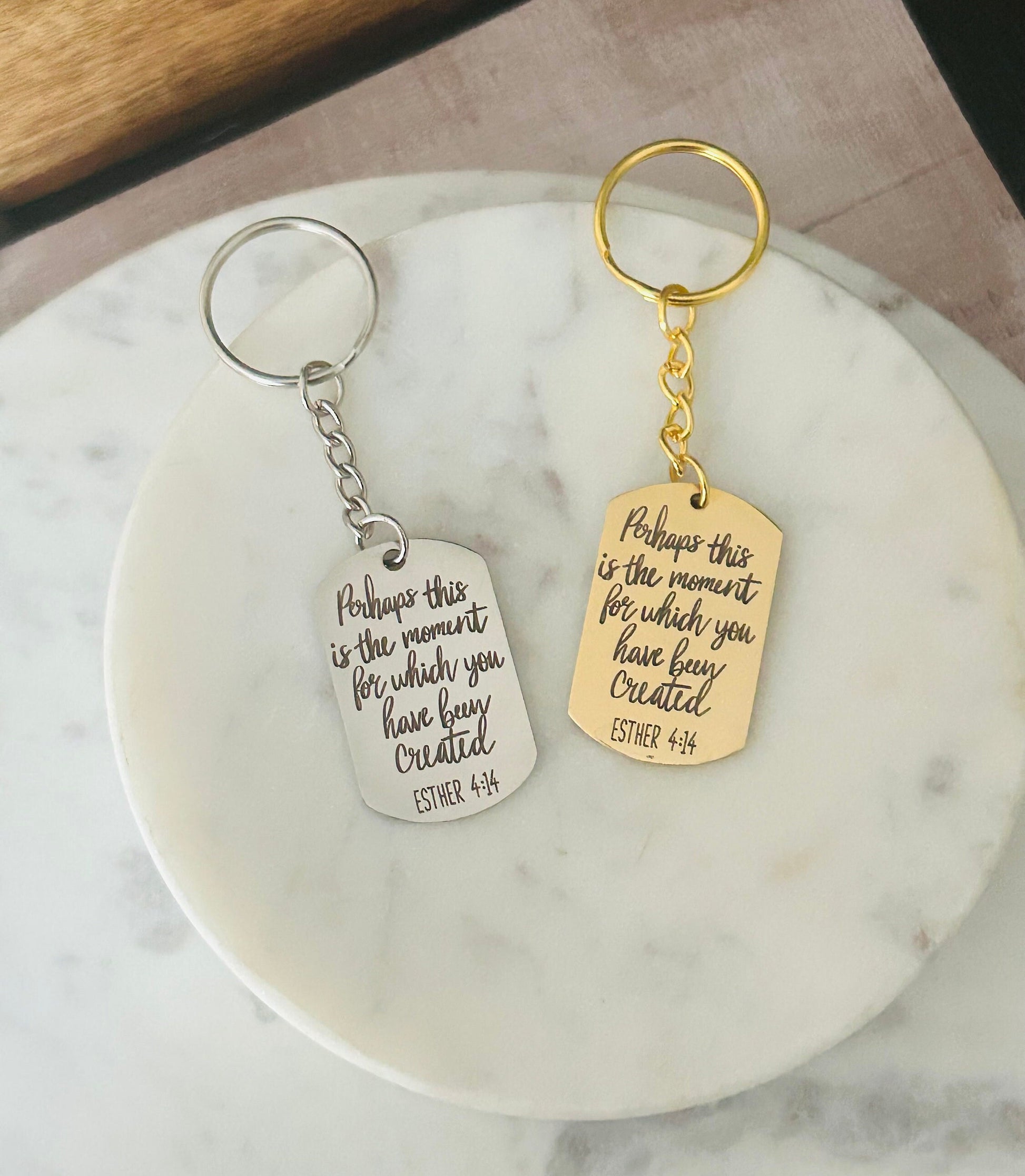 Perhaps This Is The Moment For Which You Have Been Created Bible Verse Keychain, Destiny Scripture Charm, Christian Gifts, custom Key chain