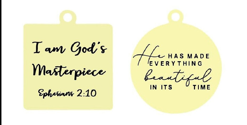 Personalized Bible Verse Square or Disc keychain , Christian Jewelry, Faith jewelry , Scripture Quote Pendant, Baptism, Christian Gifts